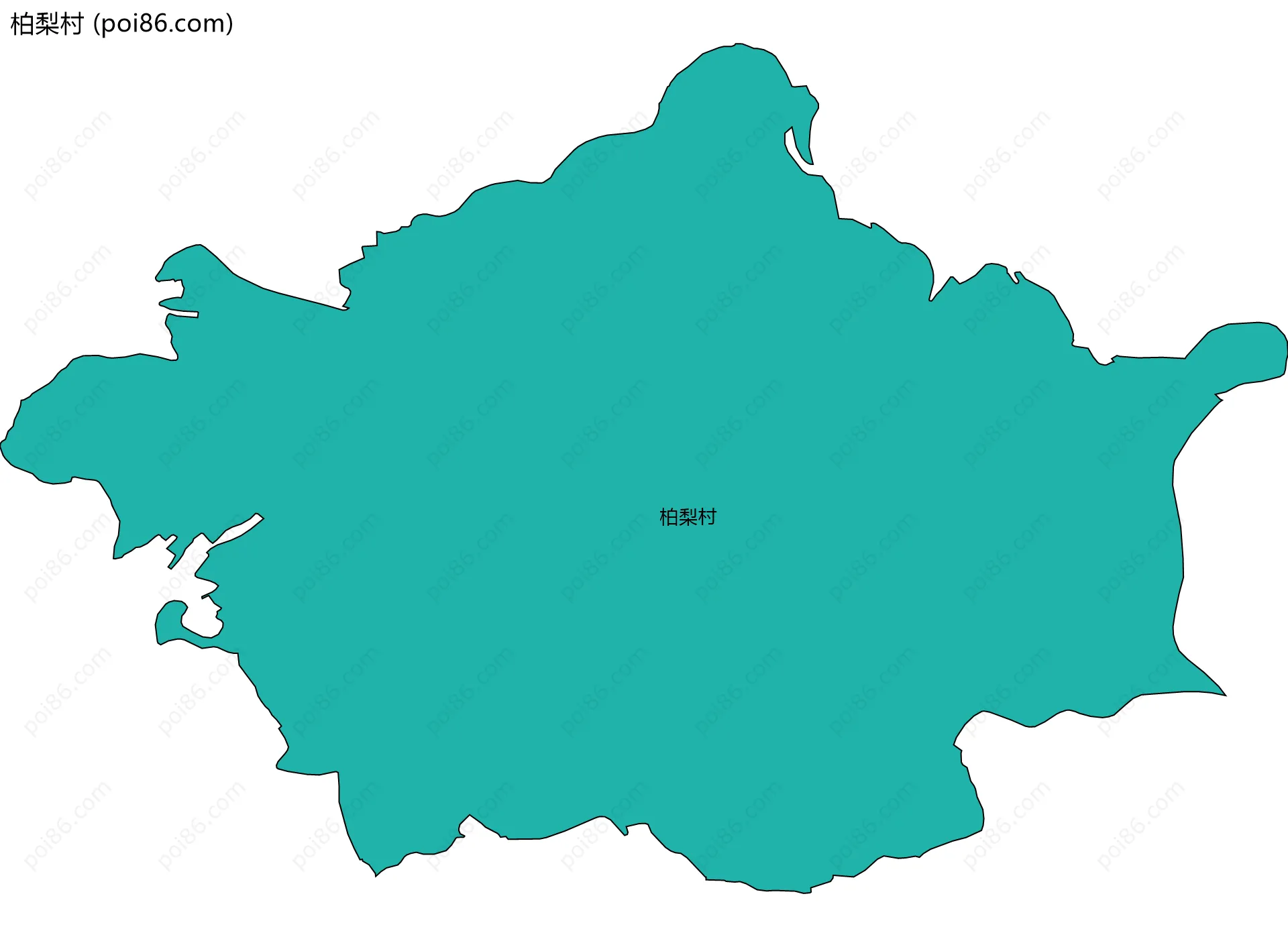 柏梨村边界地图