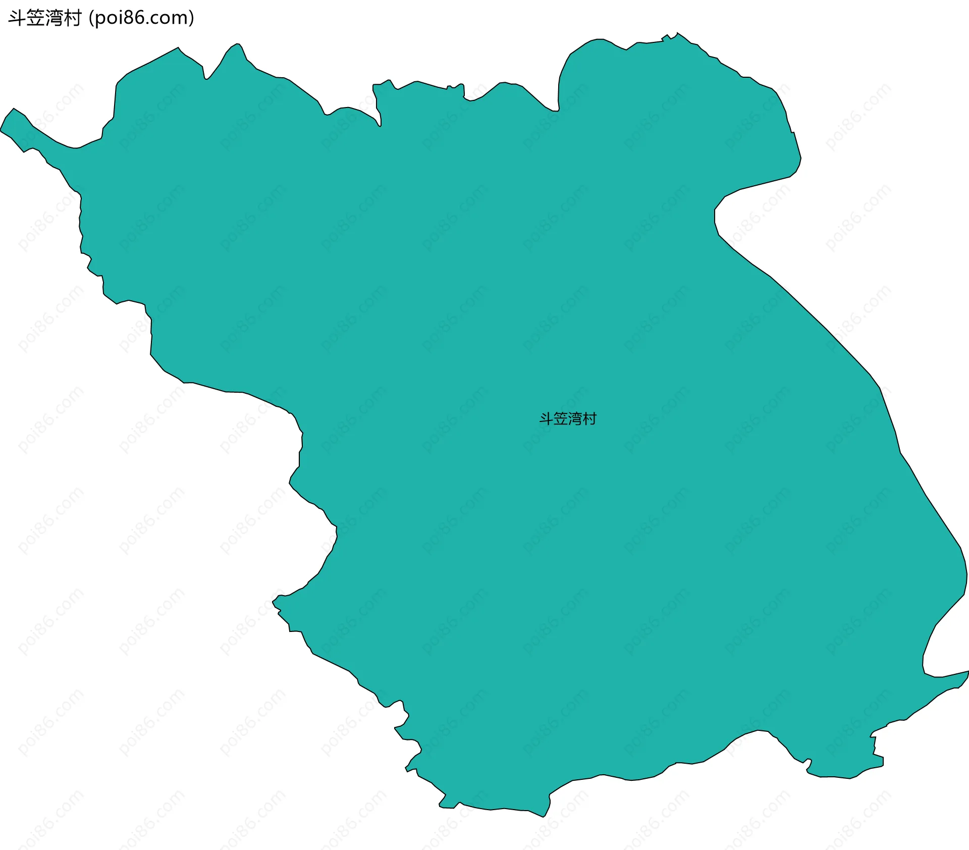 斗笠湾村边界地图