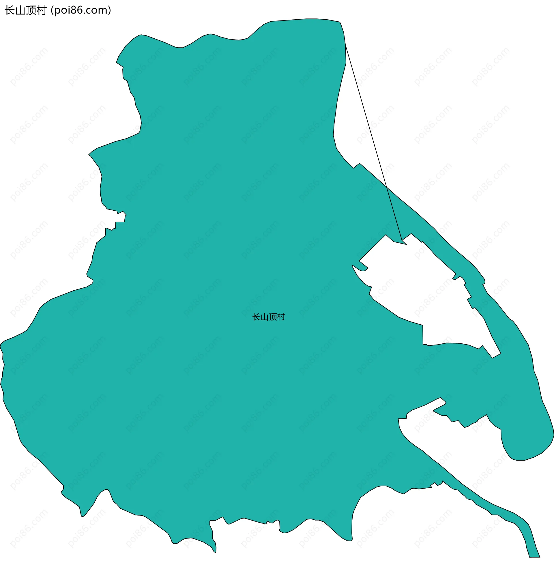 长山顶村边界地图