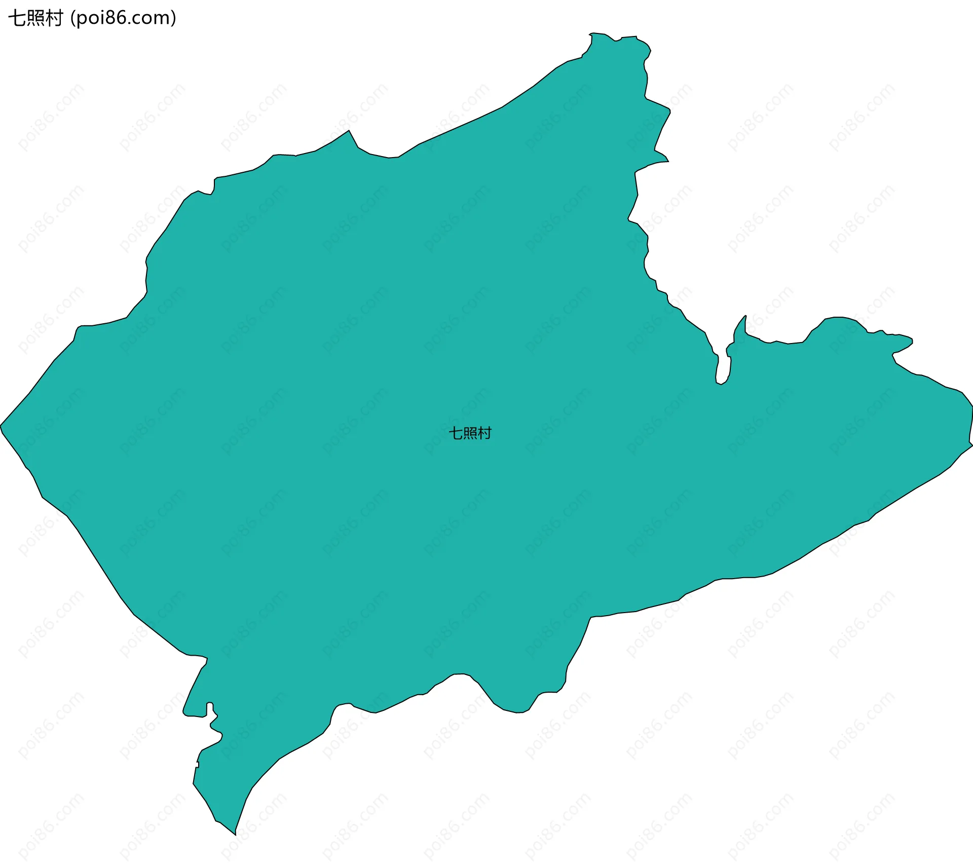 七照村边界地图