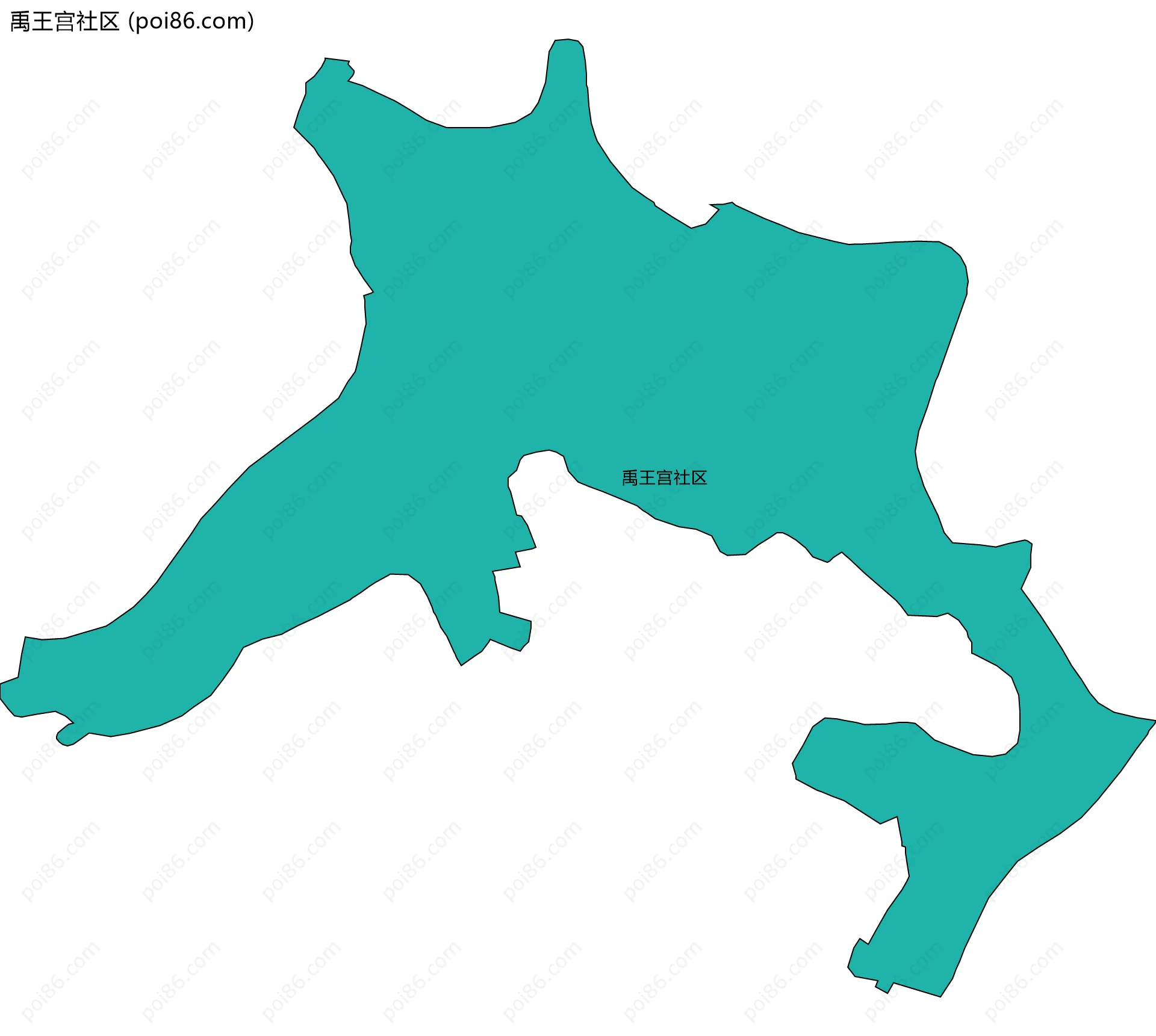 禹王宫社区边界地图