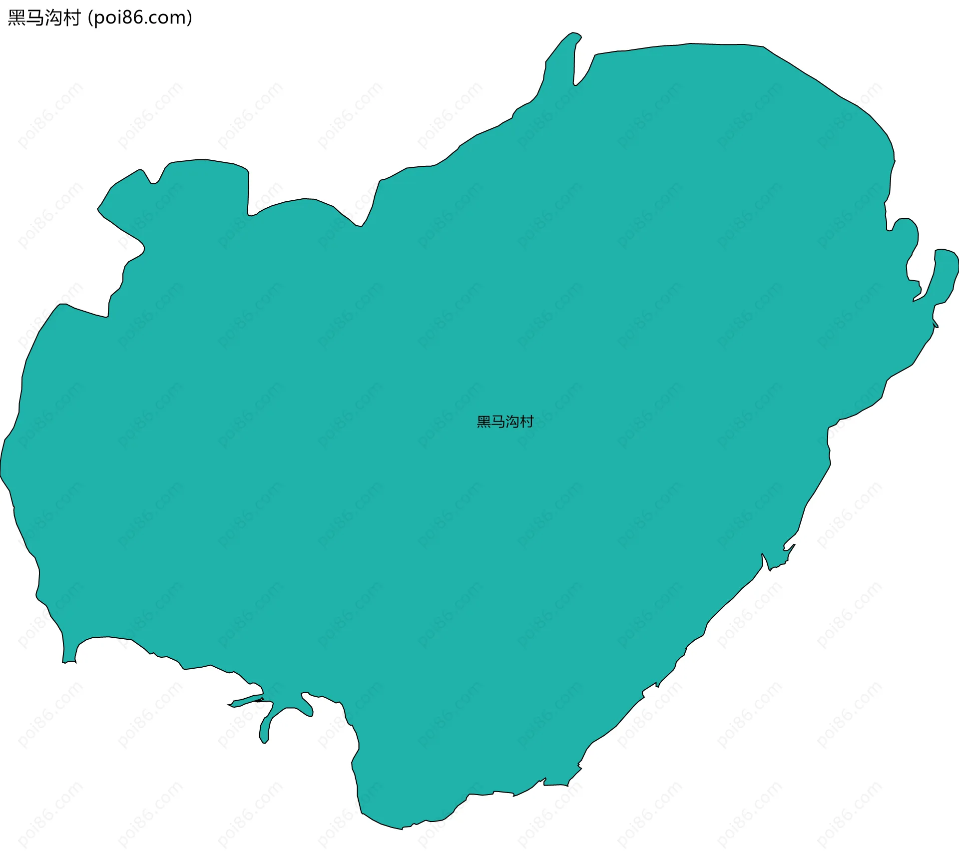 黑马沟村边界地图