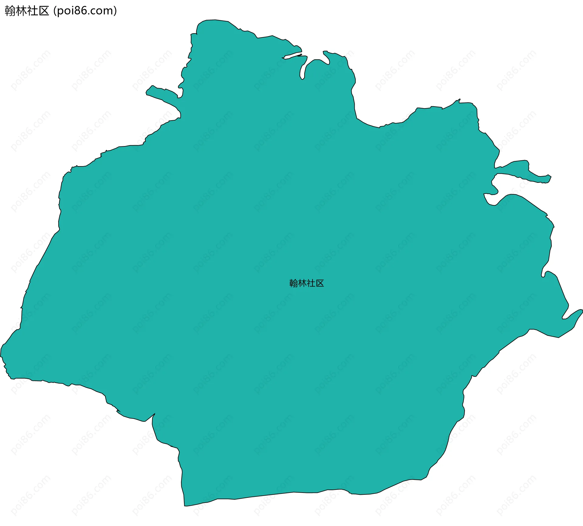 翰林社区边界地图