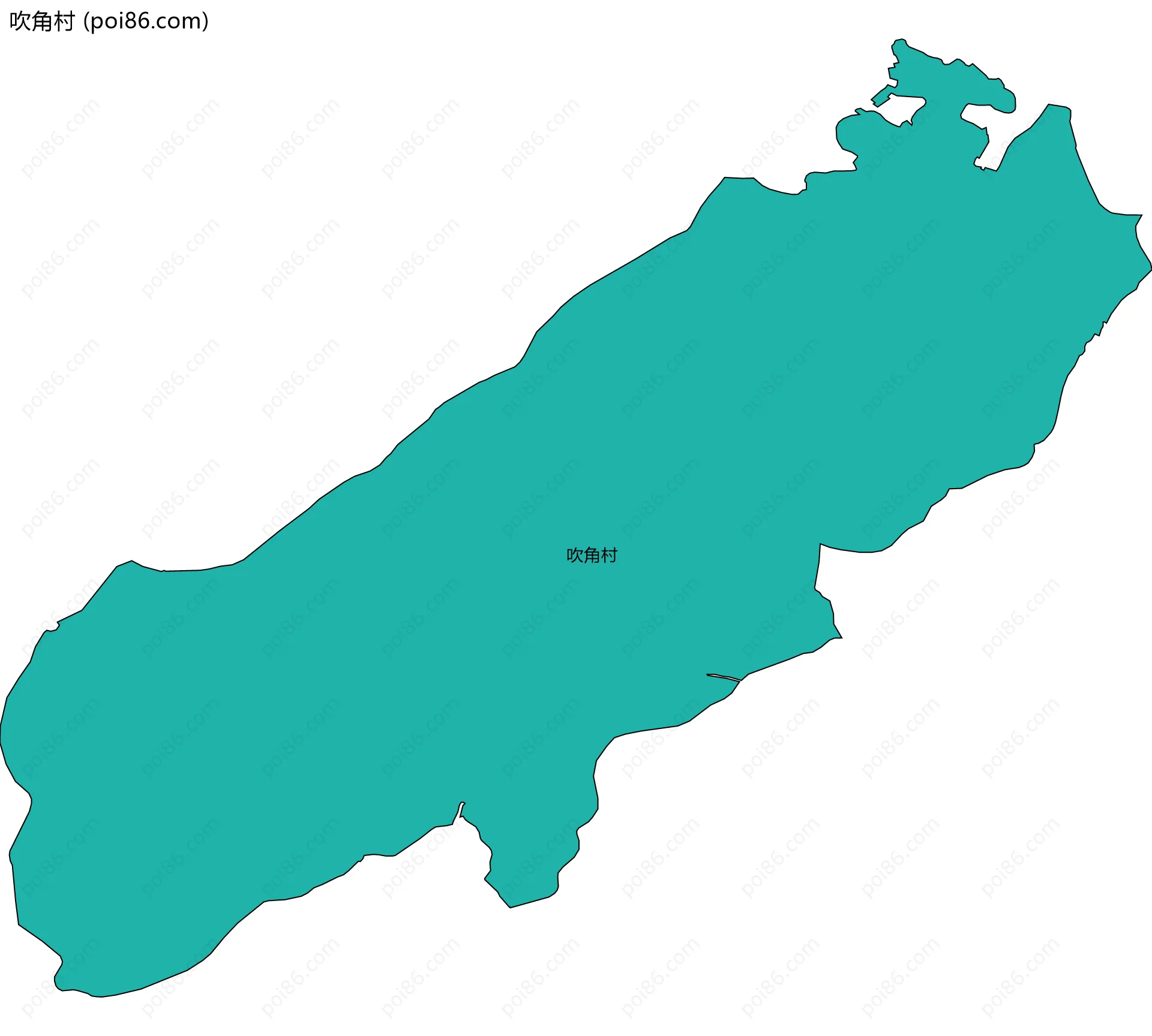 吹角村边界地图