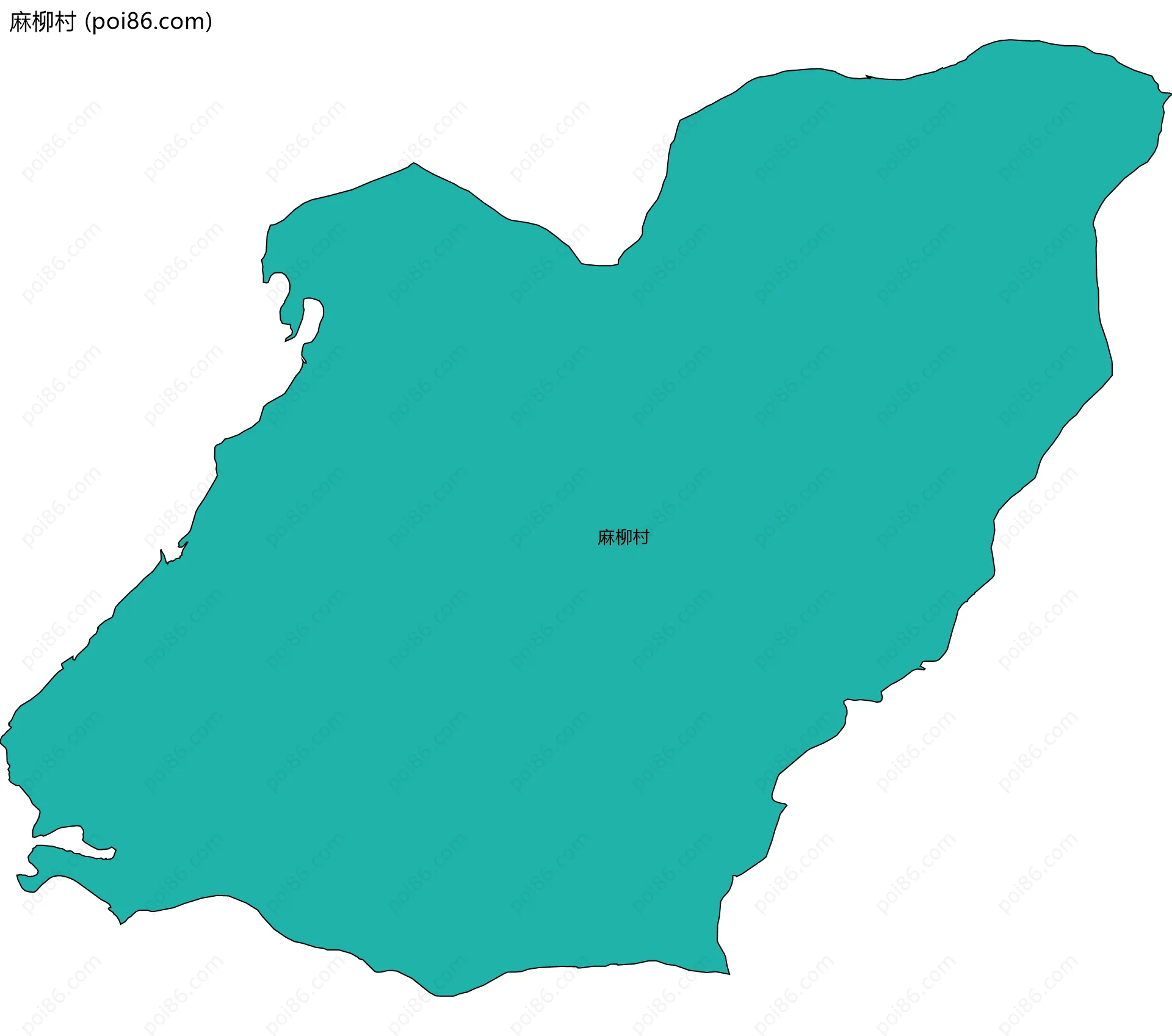 麻柳村边界地图