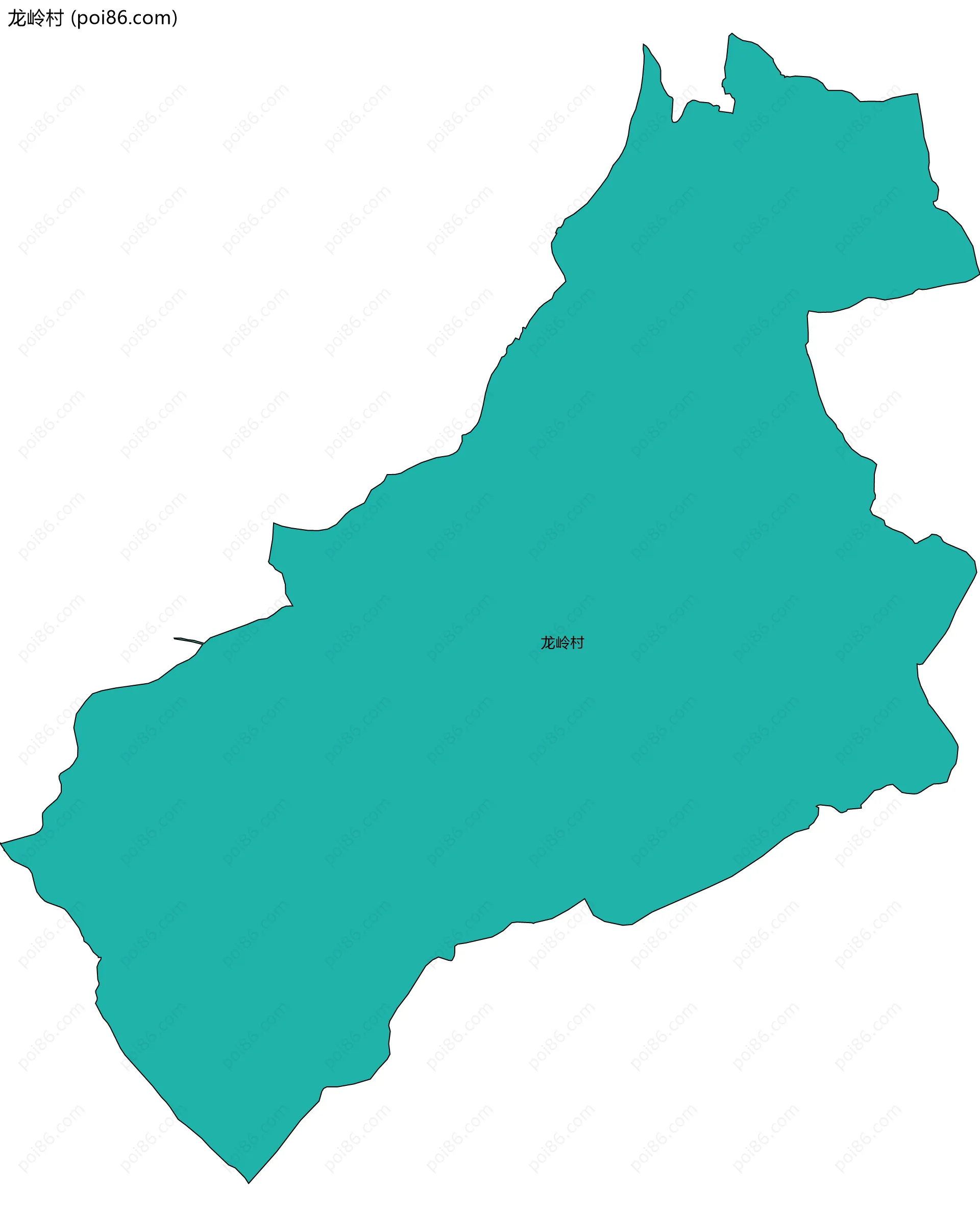 龙岭村边界地图