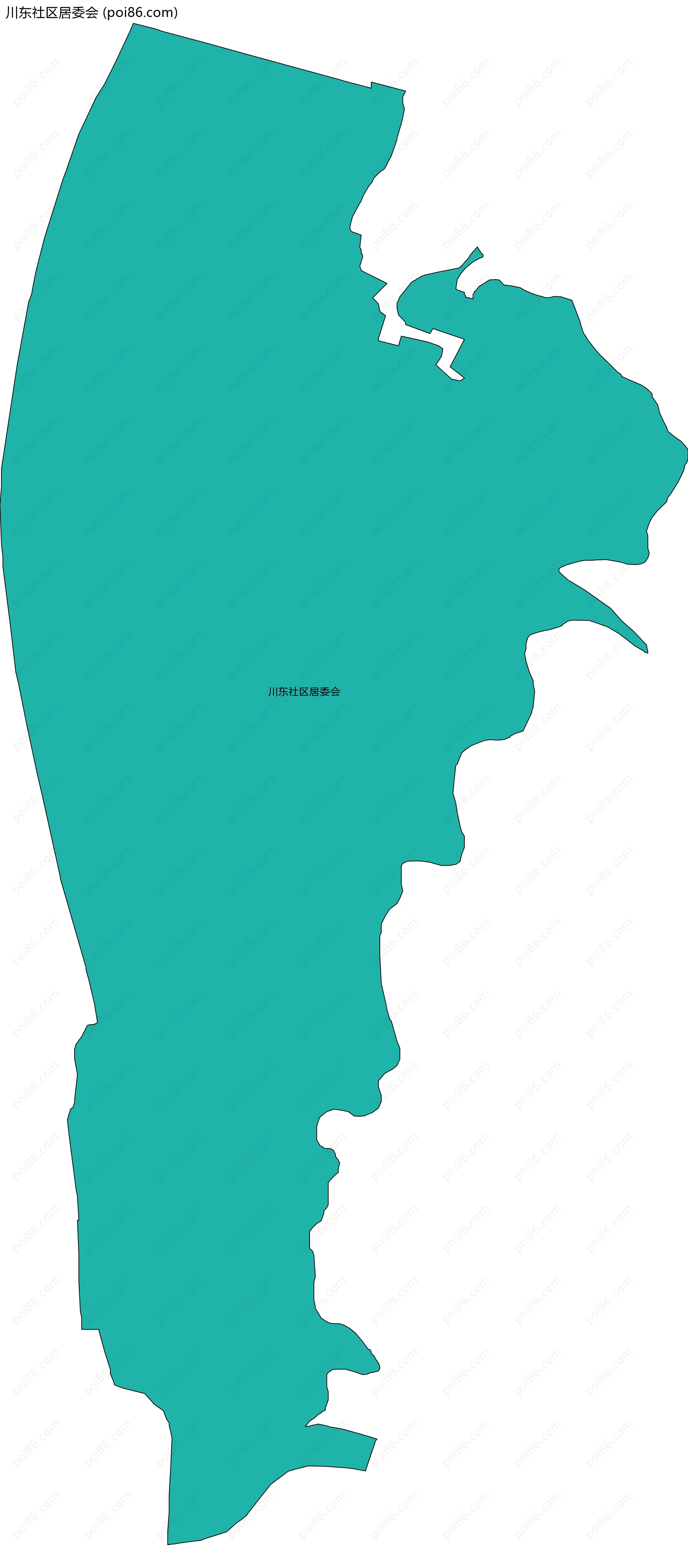 川东社区居委会边界地图