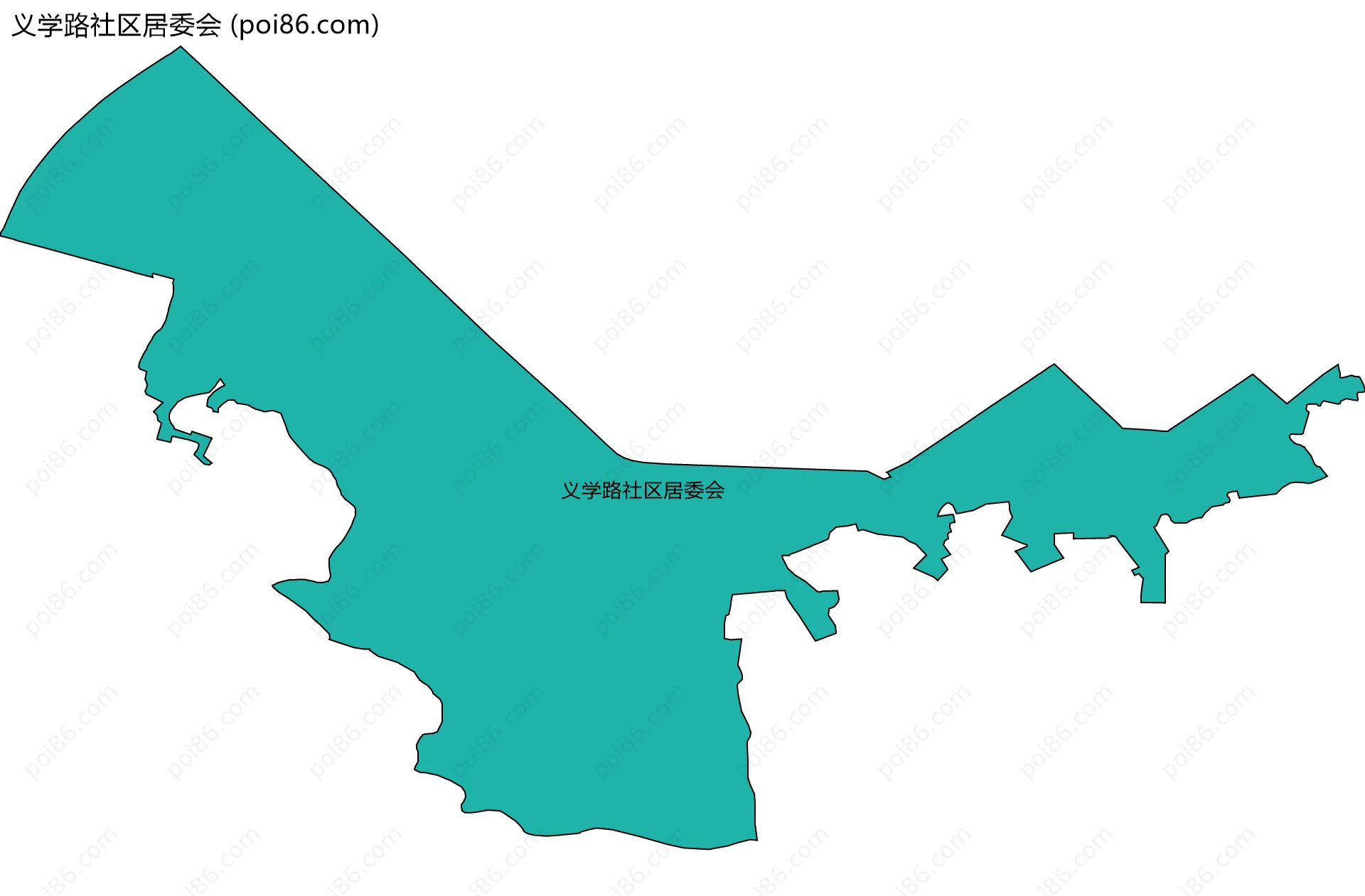 义学路社区居委会边界地图
