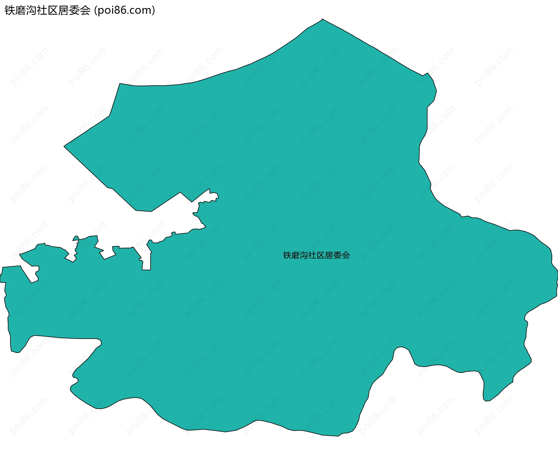 铁磨沟社区居委会边界地图