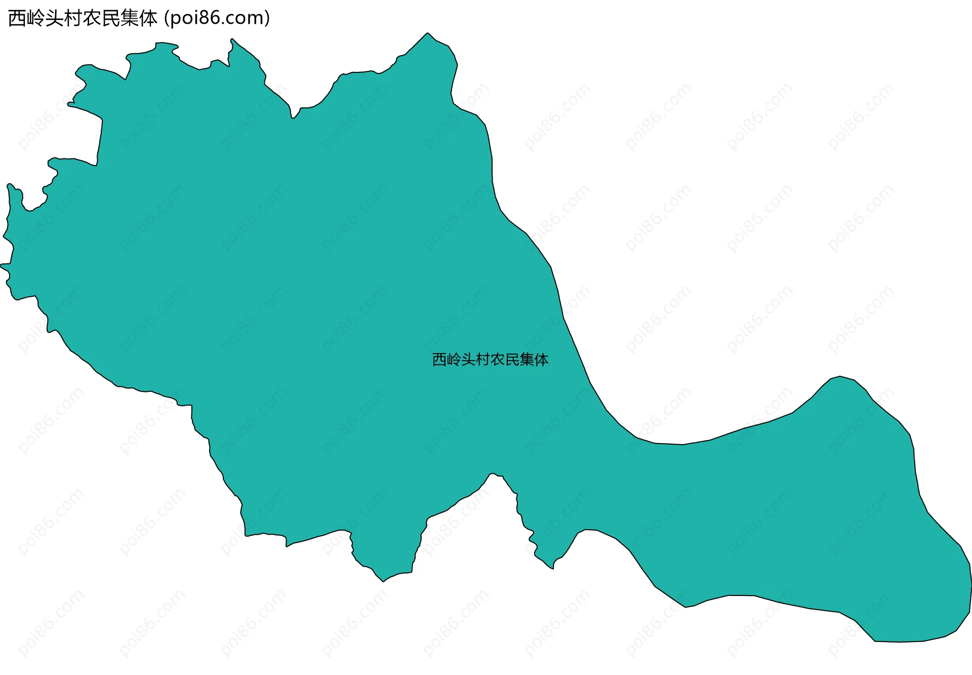 西岭头村农民集体边界地图