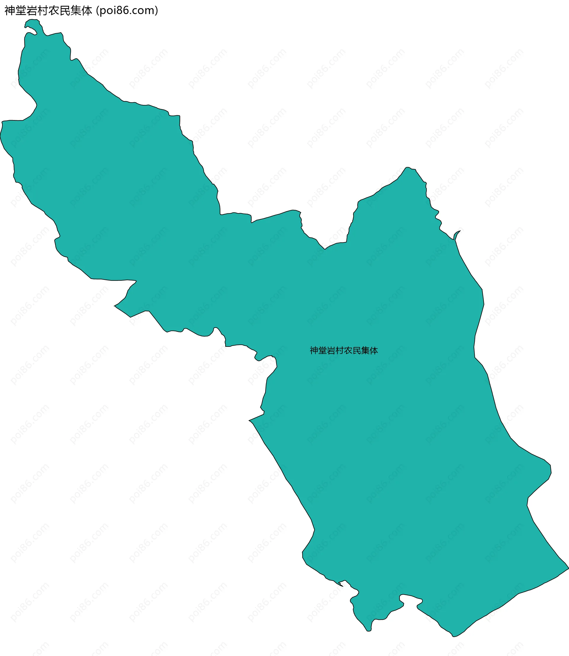 神堂岩村农民集体边界地图