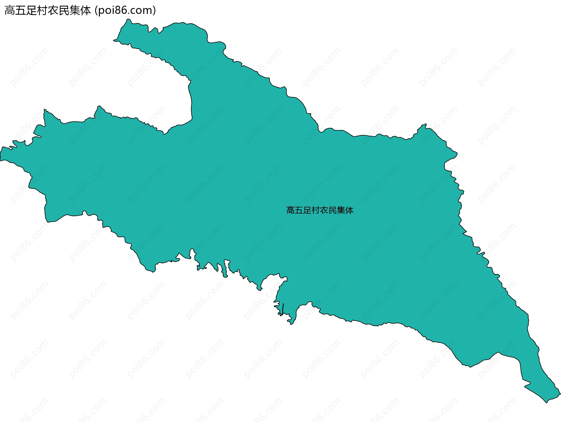 高五足村农民集体边界地图