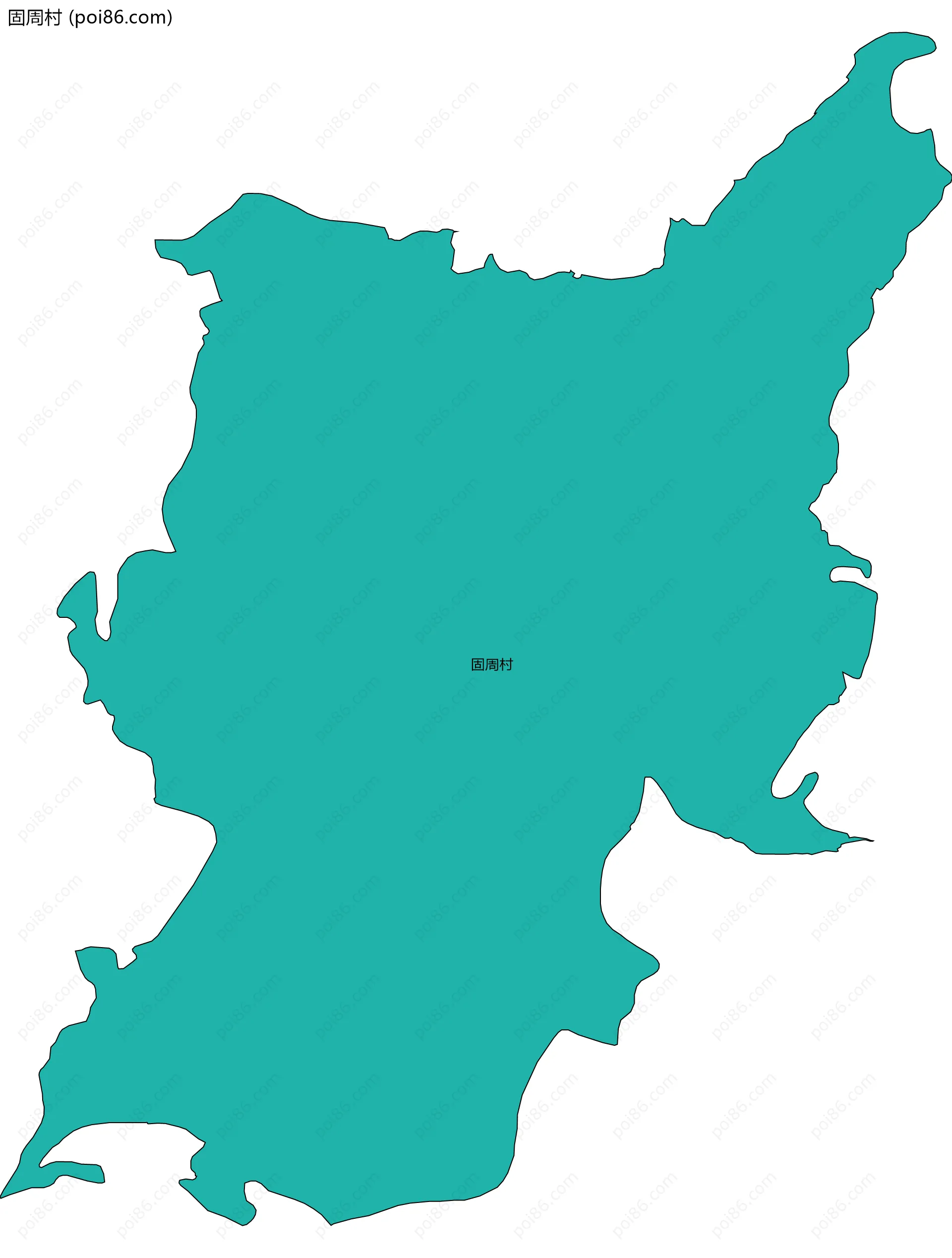 固周村边界地图