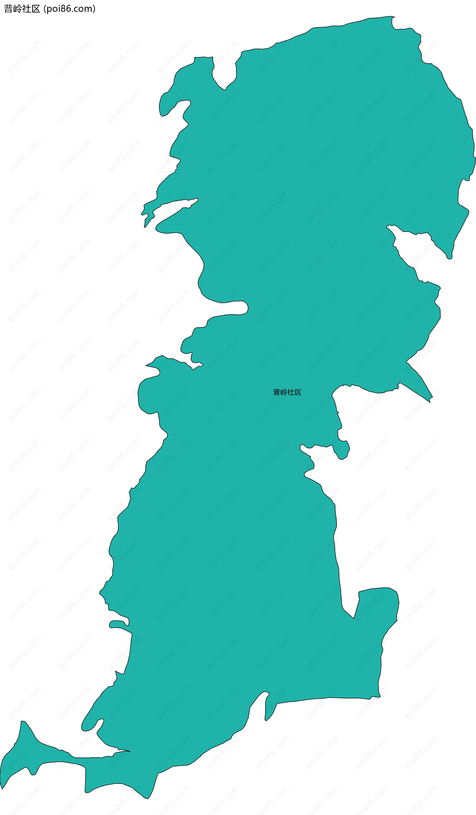 普岭社区边界地图