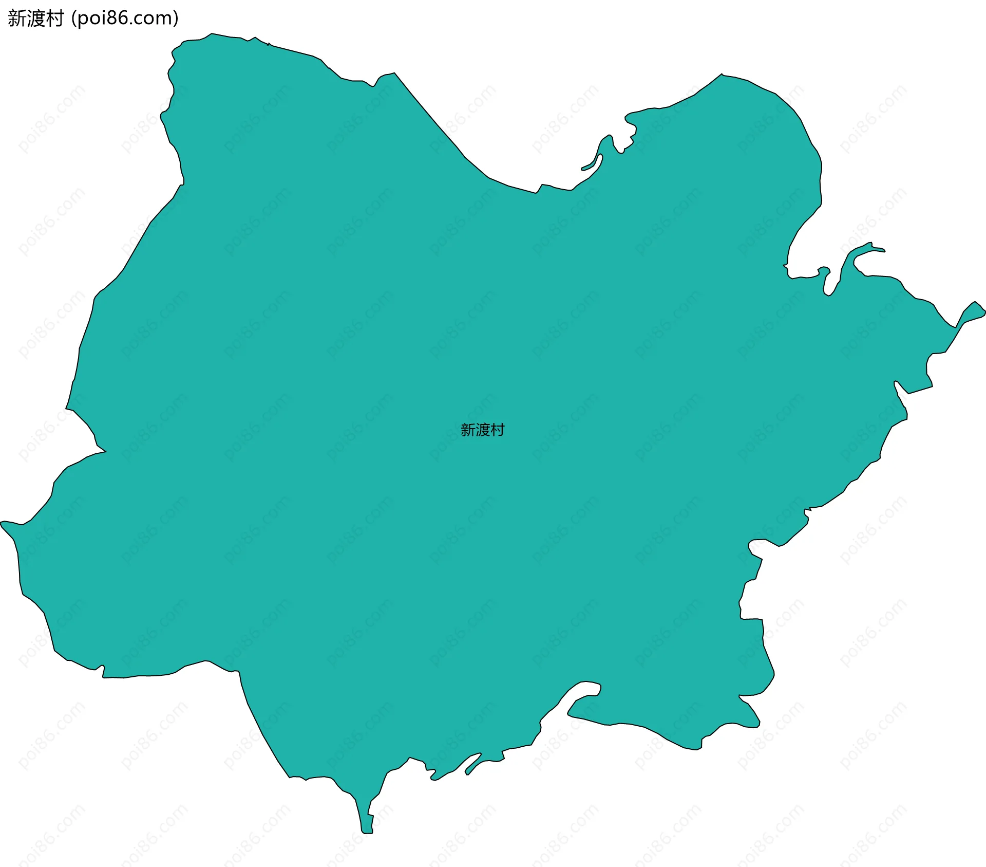 新渡村边界地图