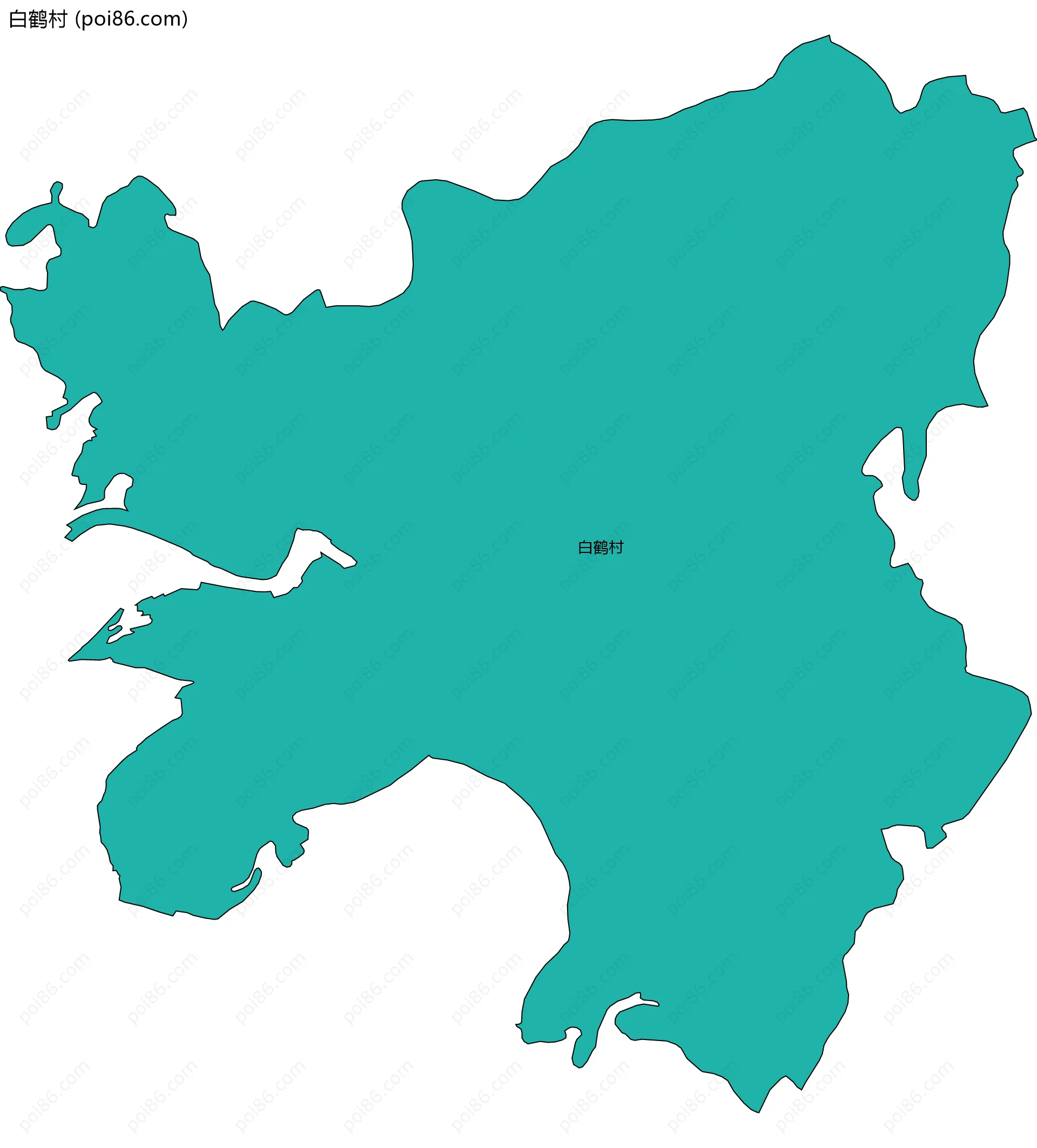 白鹤村边界地图