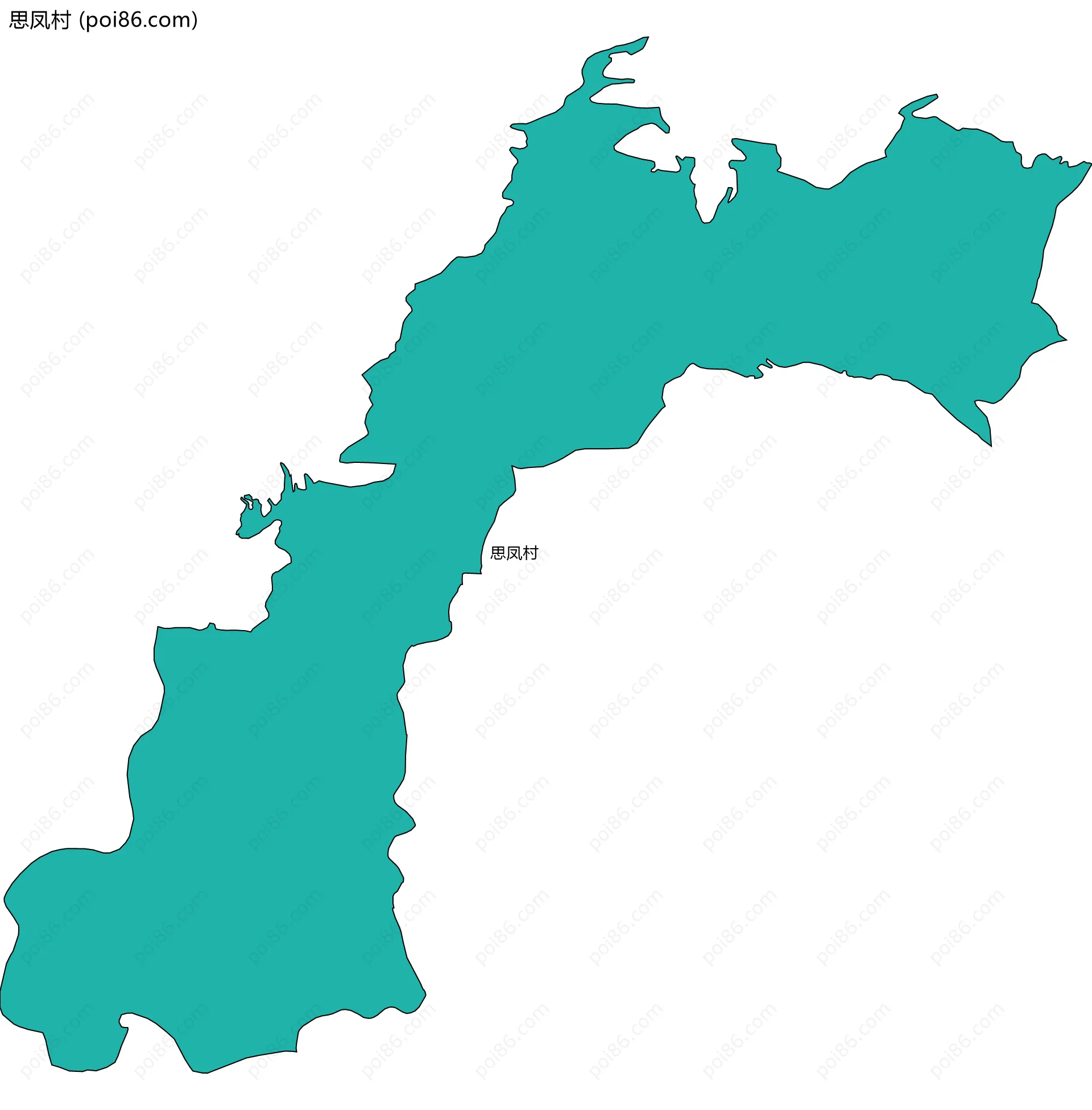 思凤村边界地图