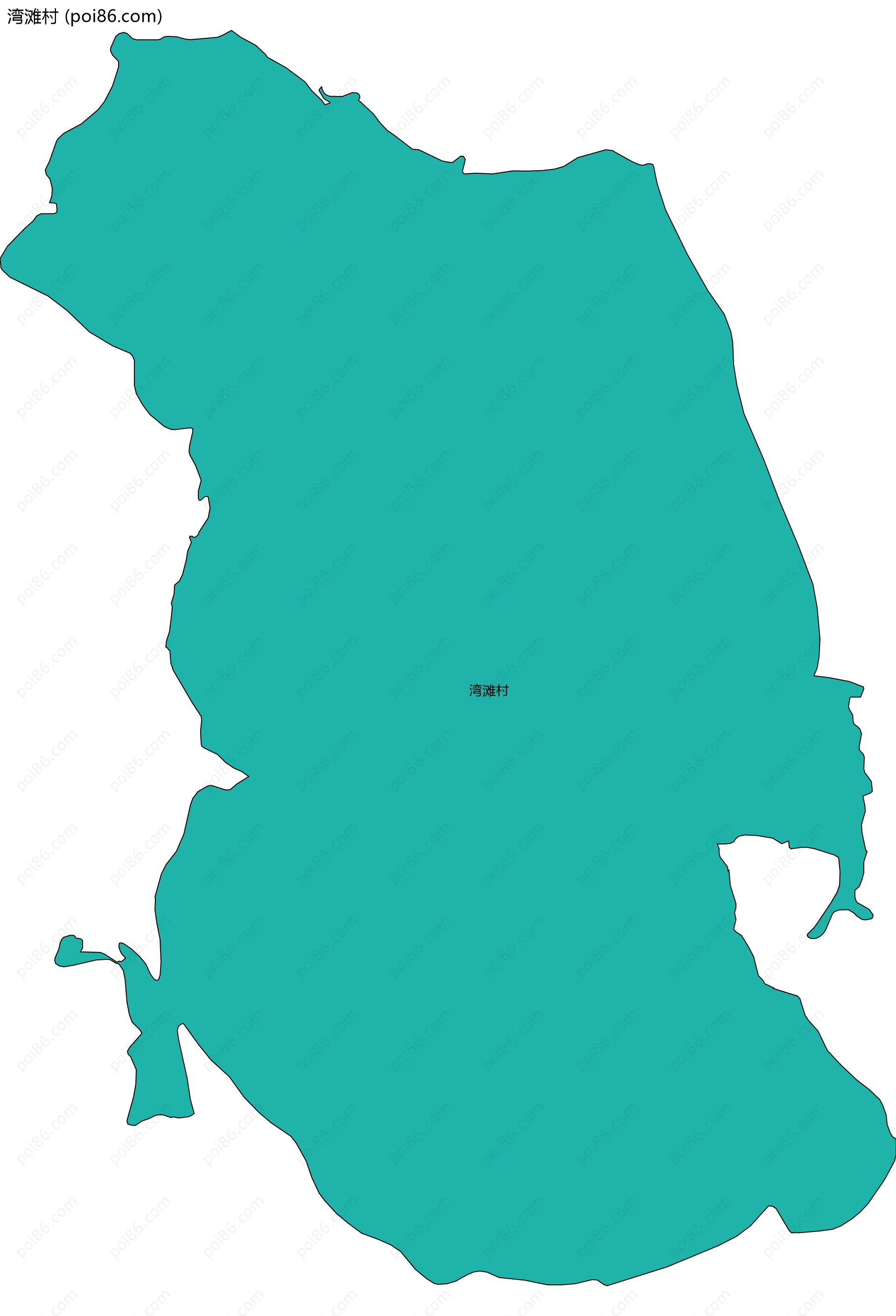 湾滩村边界地图