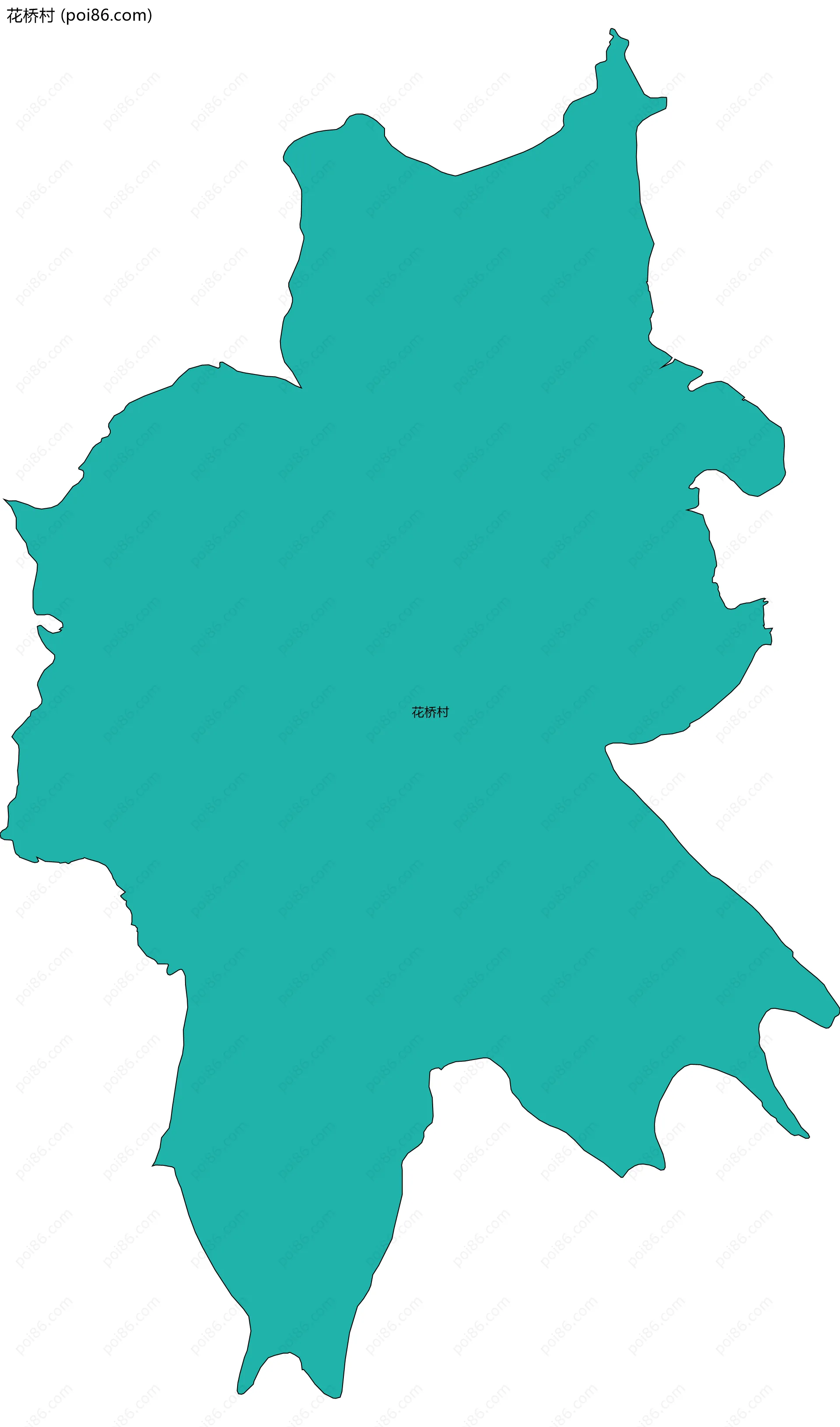 花桥村边界地图