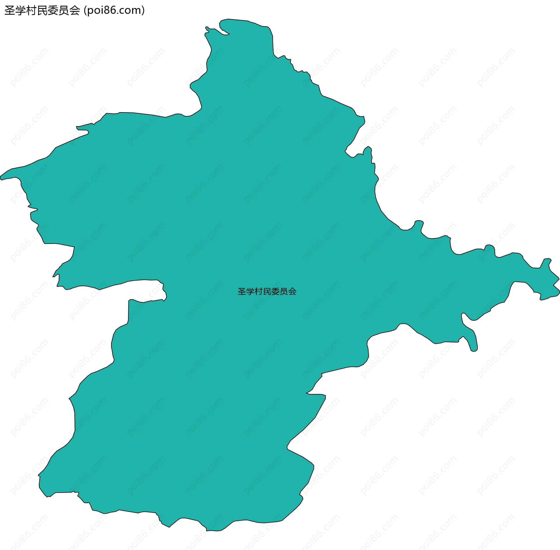 圣学村民委员会边界地图