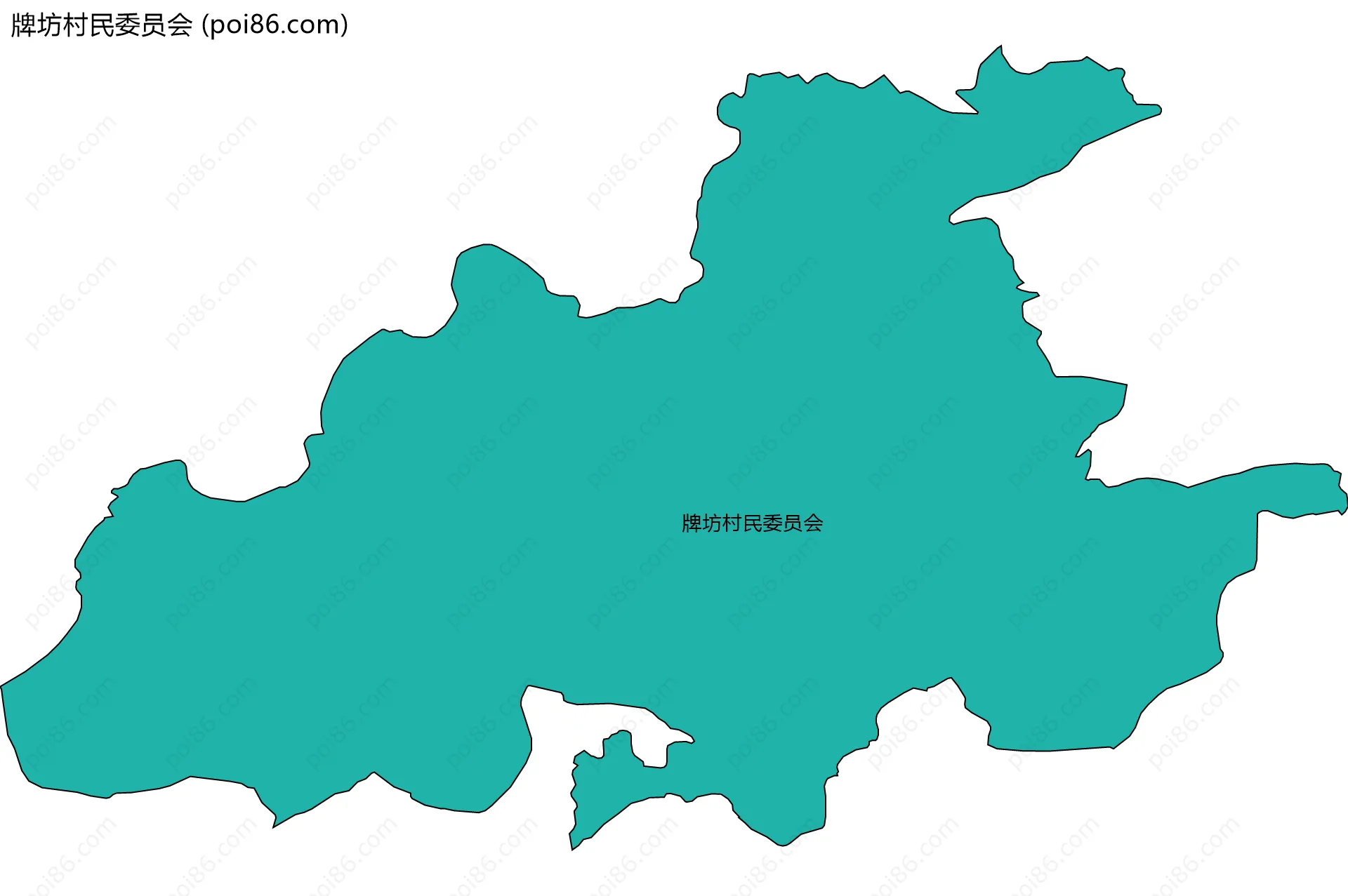 牌坊村民委员会边界地图