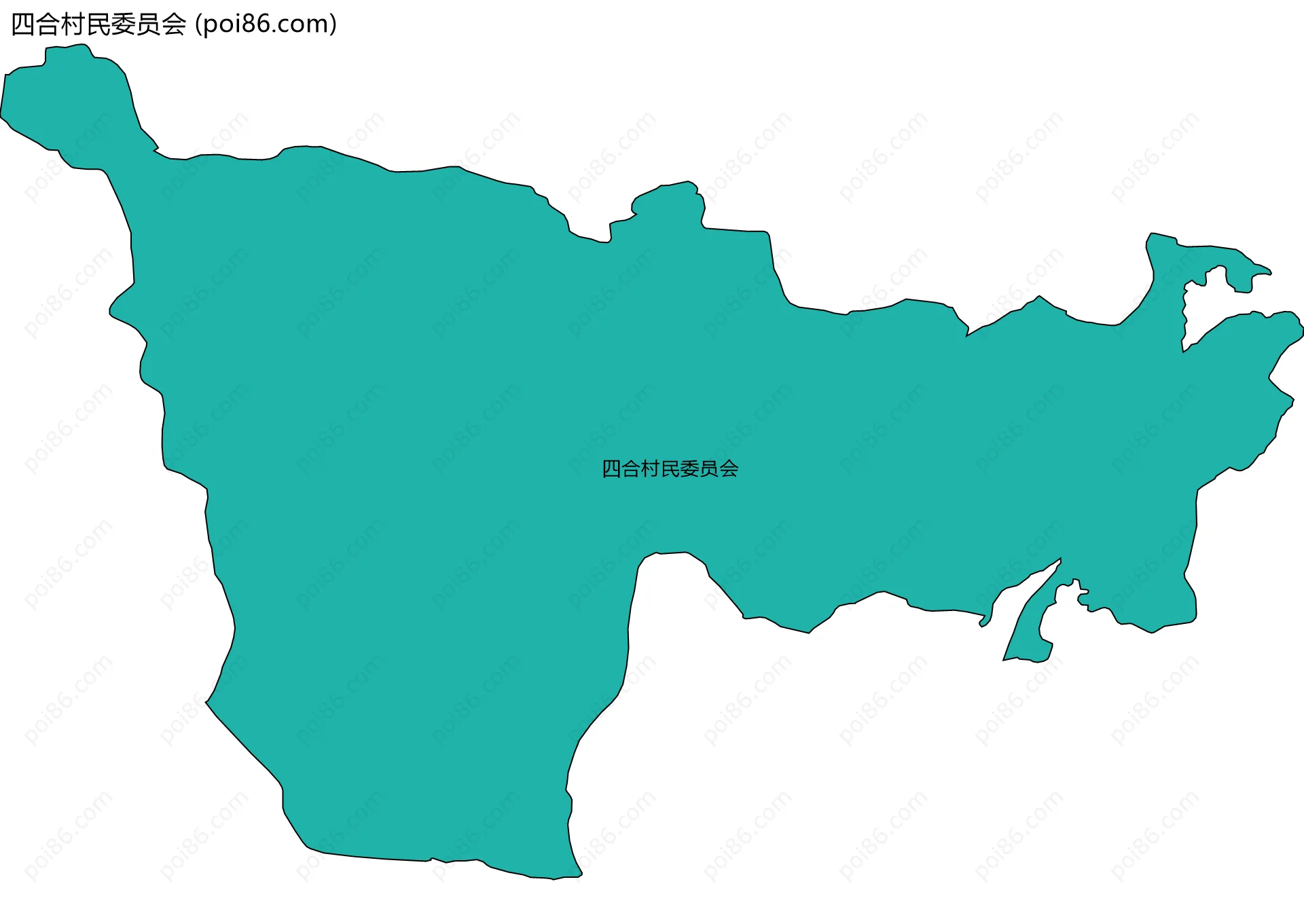 四合村民委员会边界地图