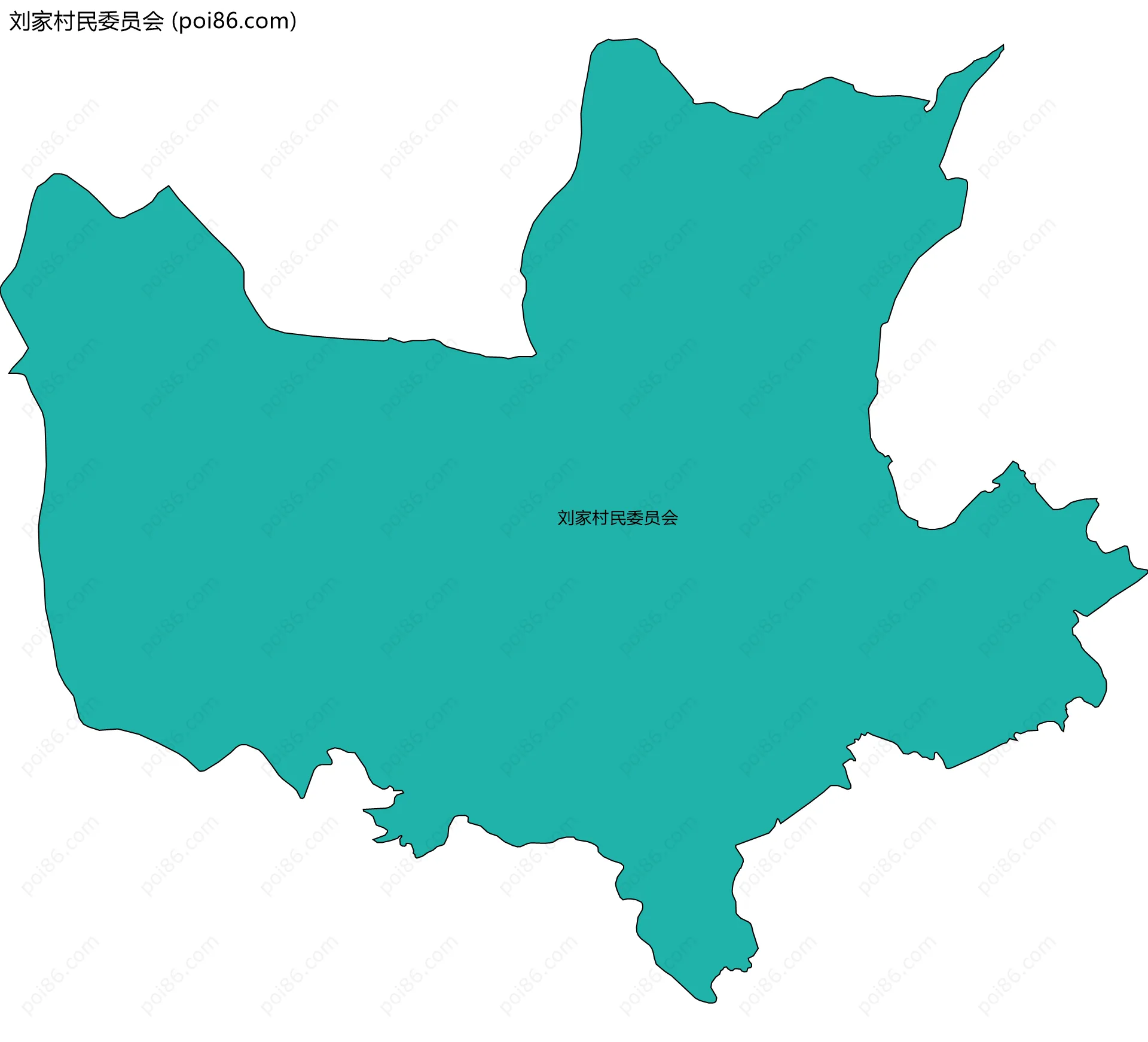 刘家村民委员会边界地图