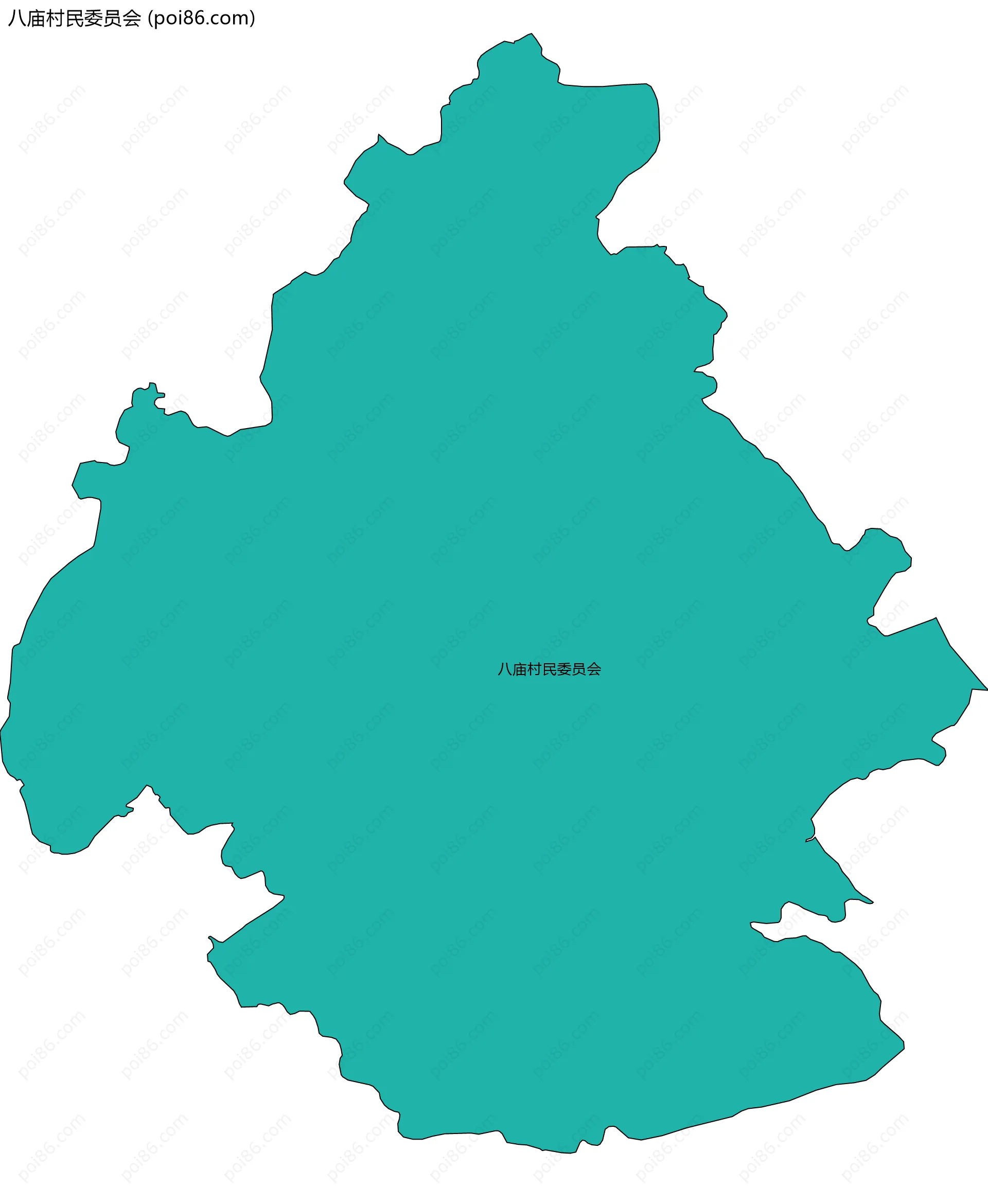 八庙村民委员会边界地图