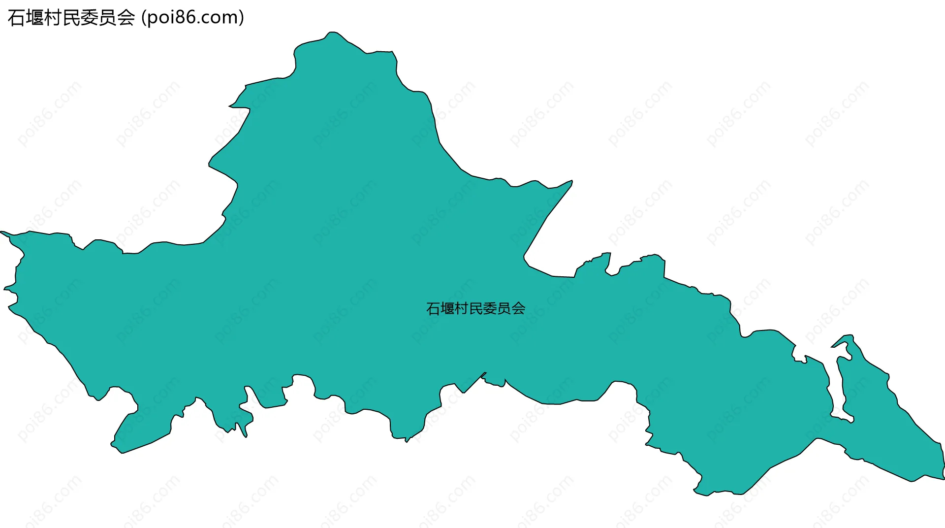 石堰村民委员会边界地图