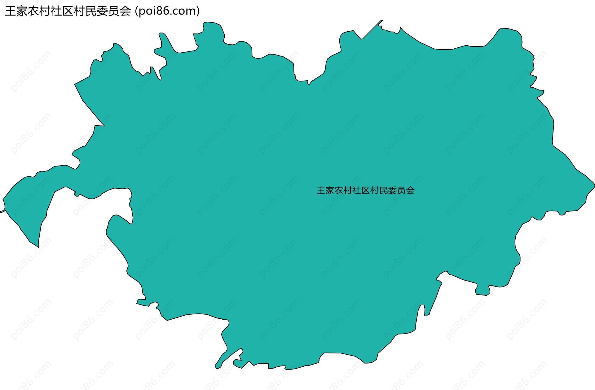 王家农村社区村民委员会边界地图