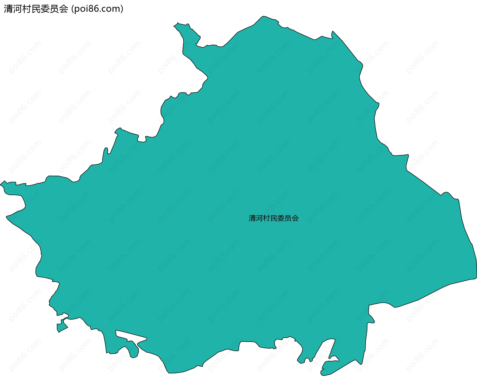 清河村民委员会边界地图