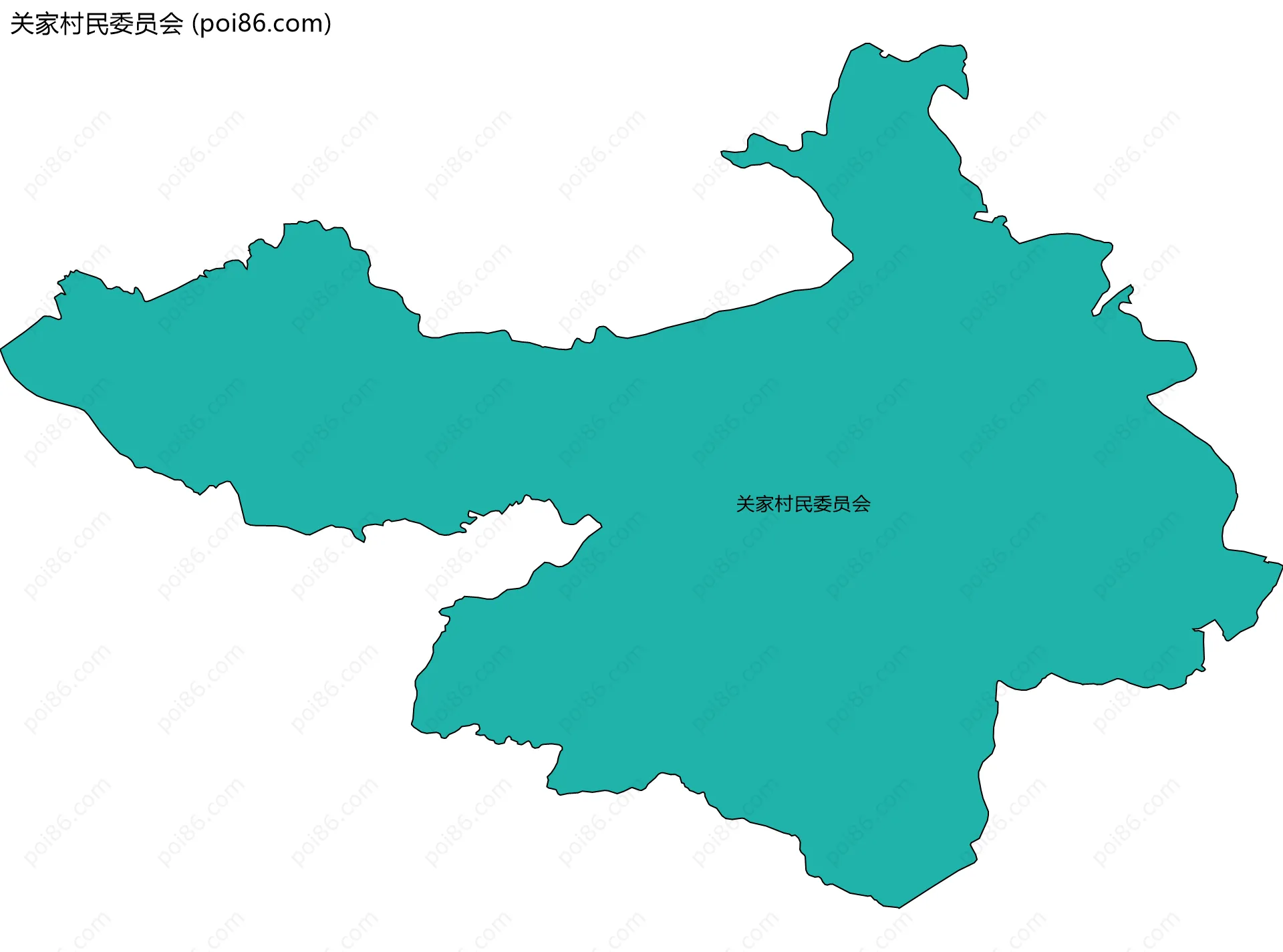 关家村民委员会边界地图