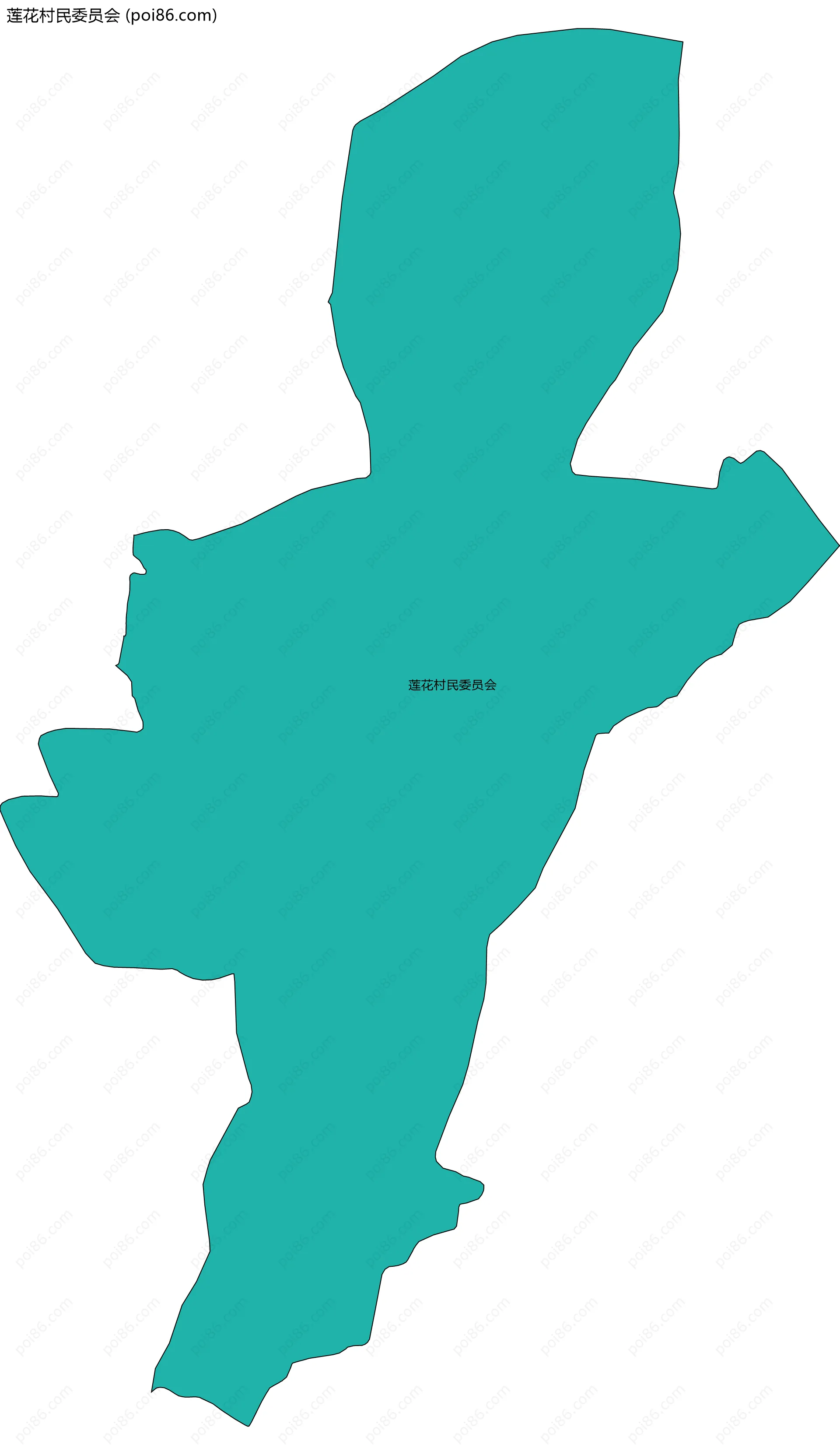 莲花村民委员会边界地图