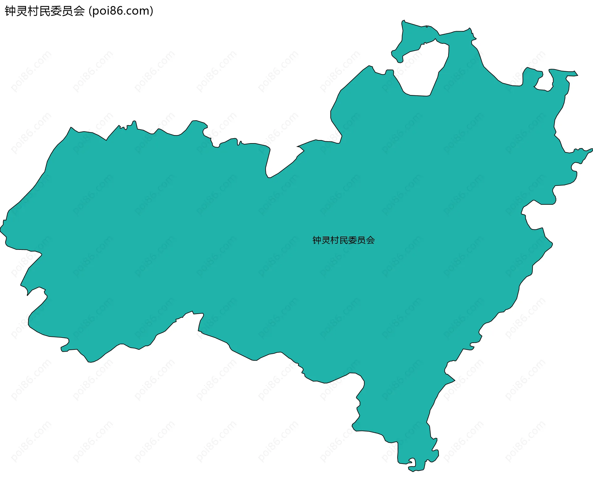 钟灵村民委员会边界地图