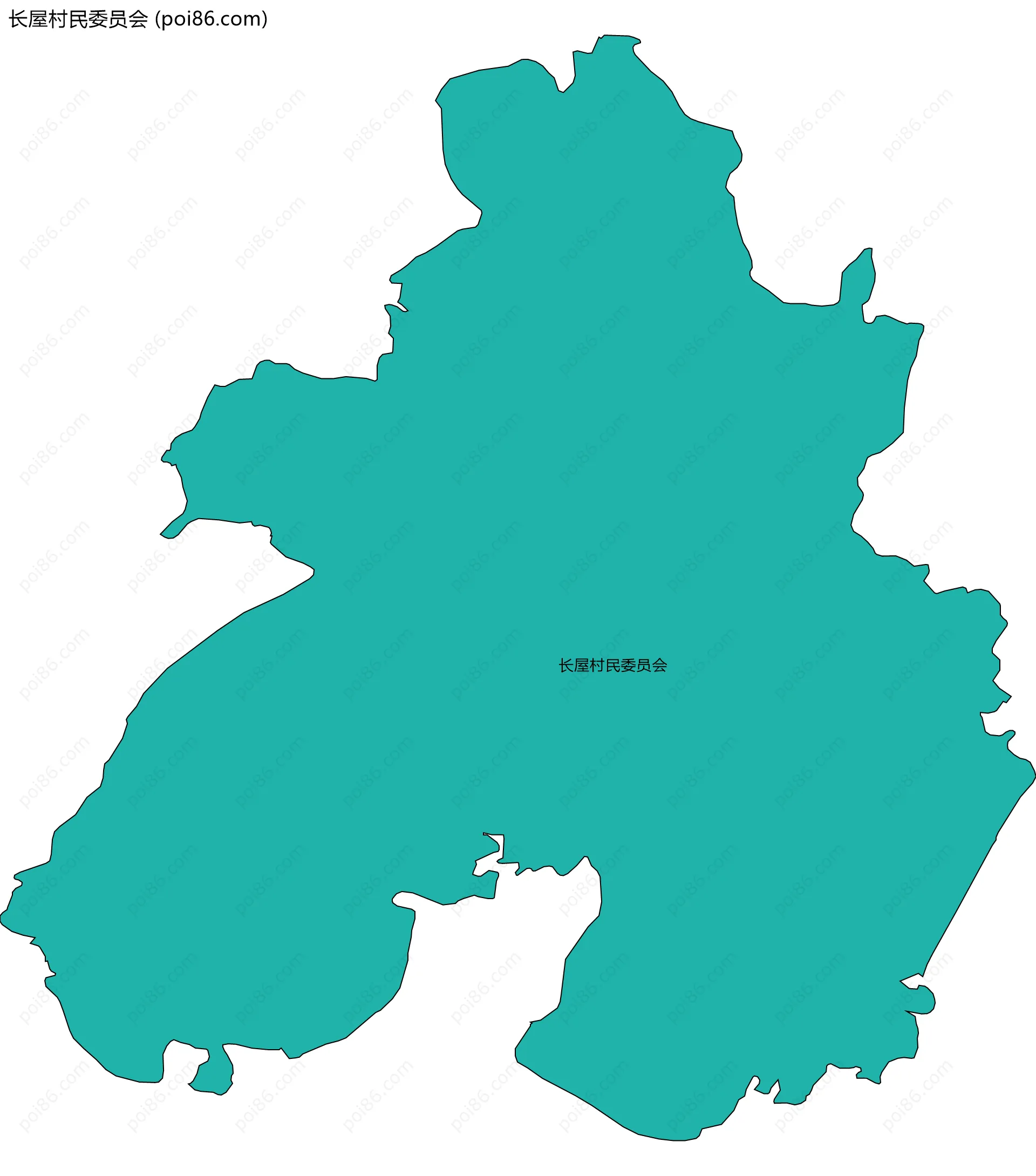 长屋村民委员会边界地图