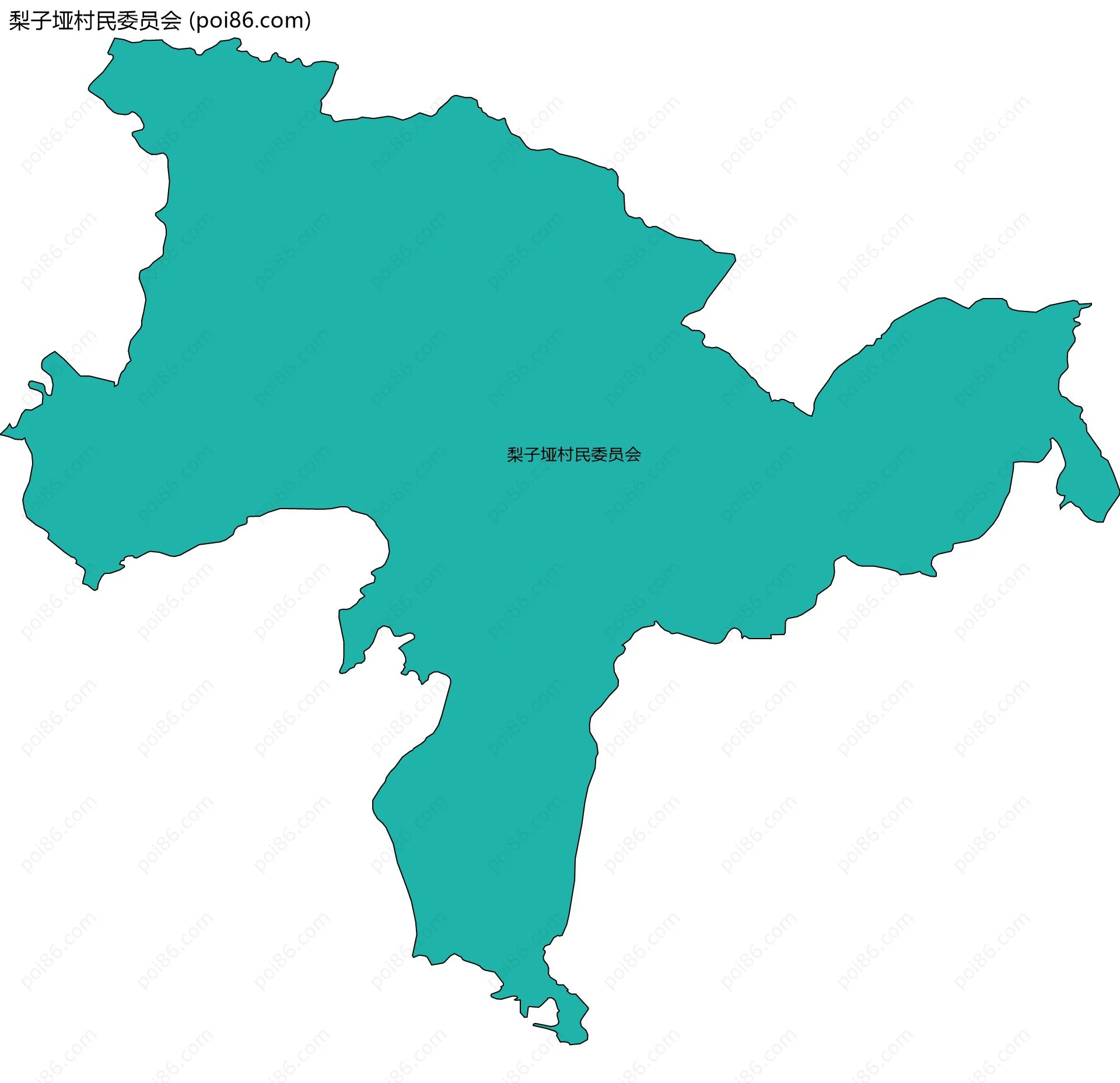 梨子垭村民委员会边界地图