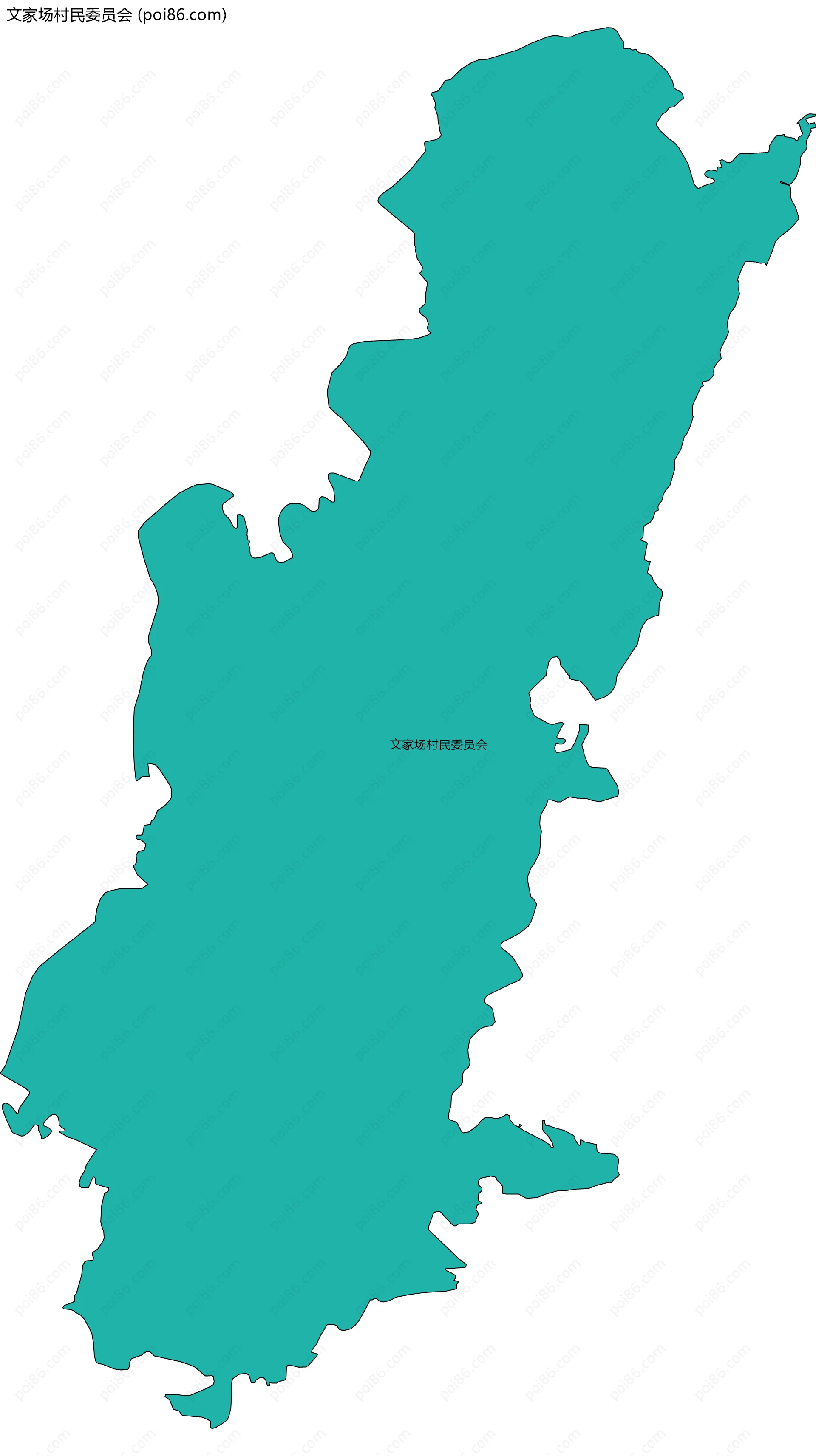 文家场村民委员会边界地图
