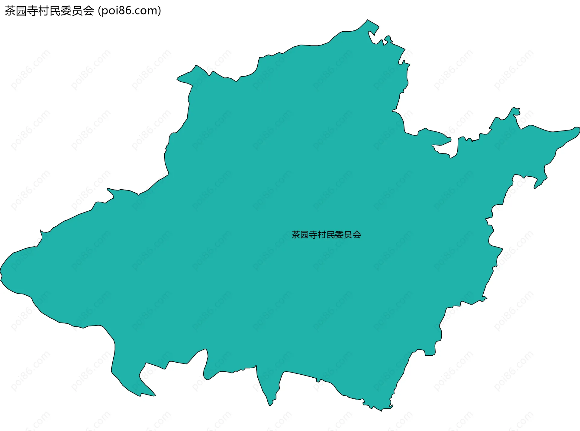 茶园寺村民委员会边界地图