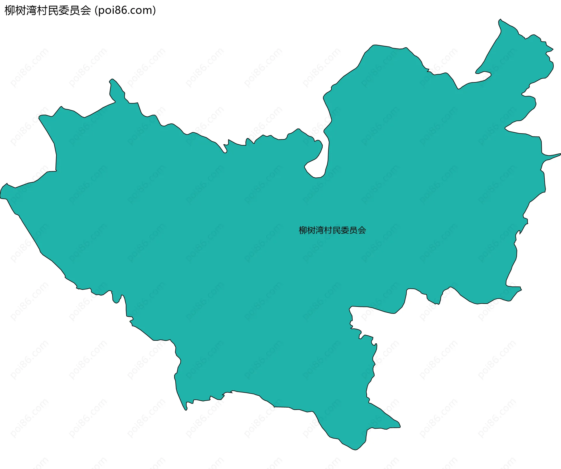 柳树湾村民委员会边界地图