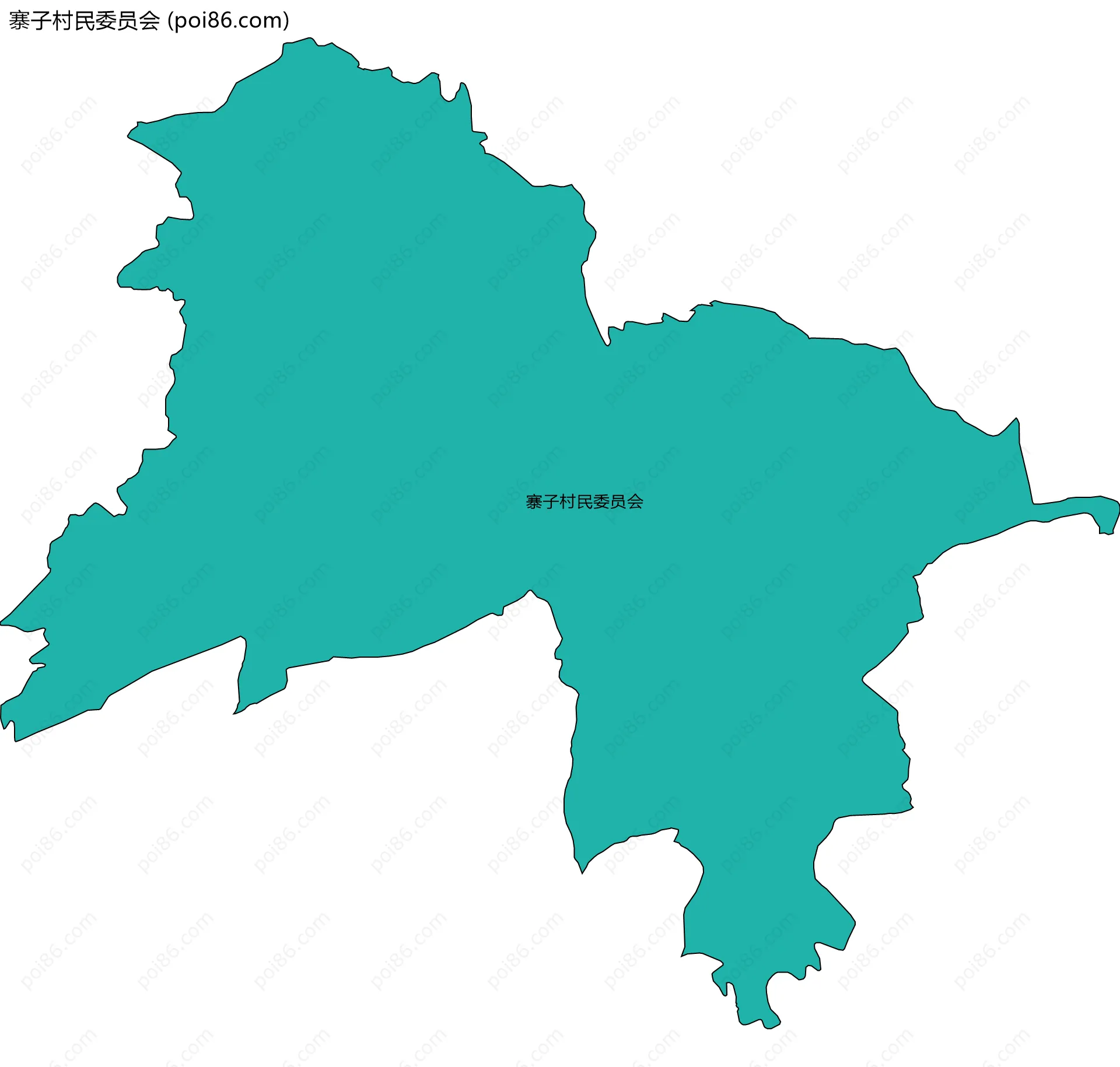 寨子村民委员会边界地图