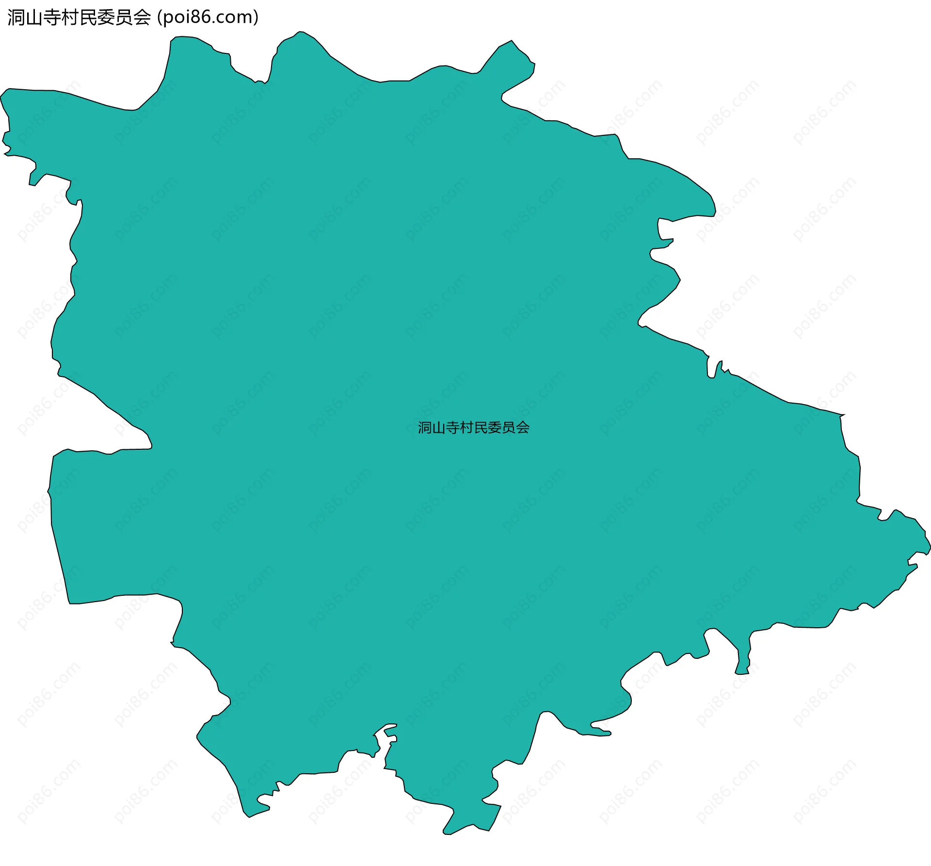 洞山寺村民委员会边界地图