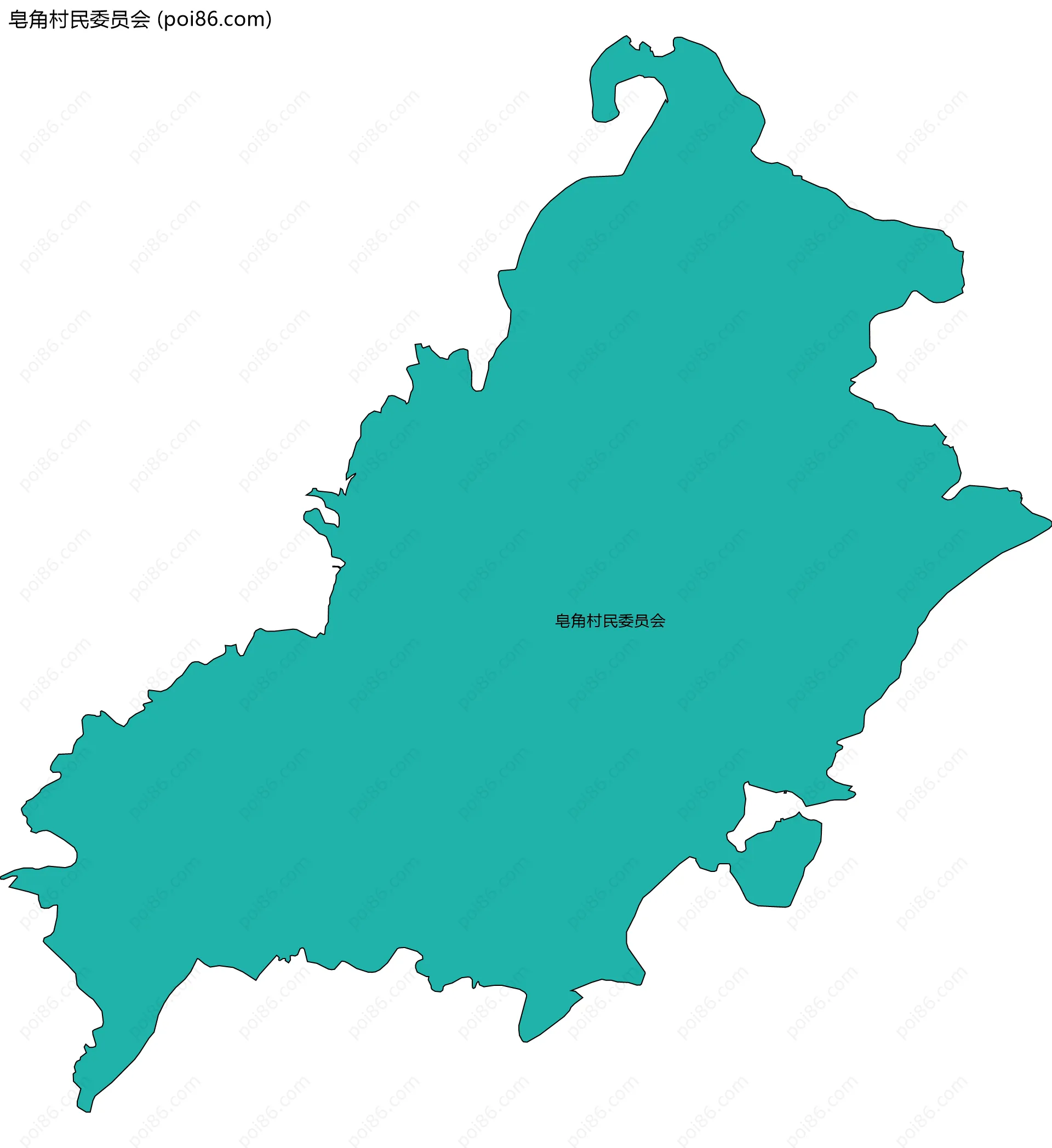 皂角村民委员会边界地图