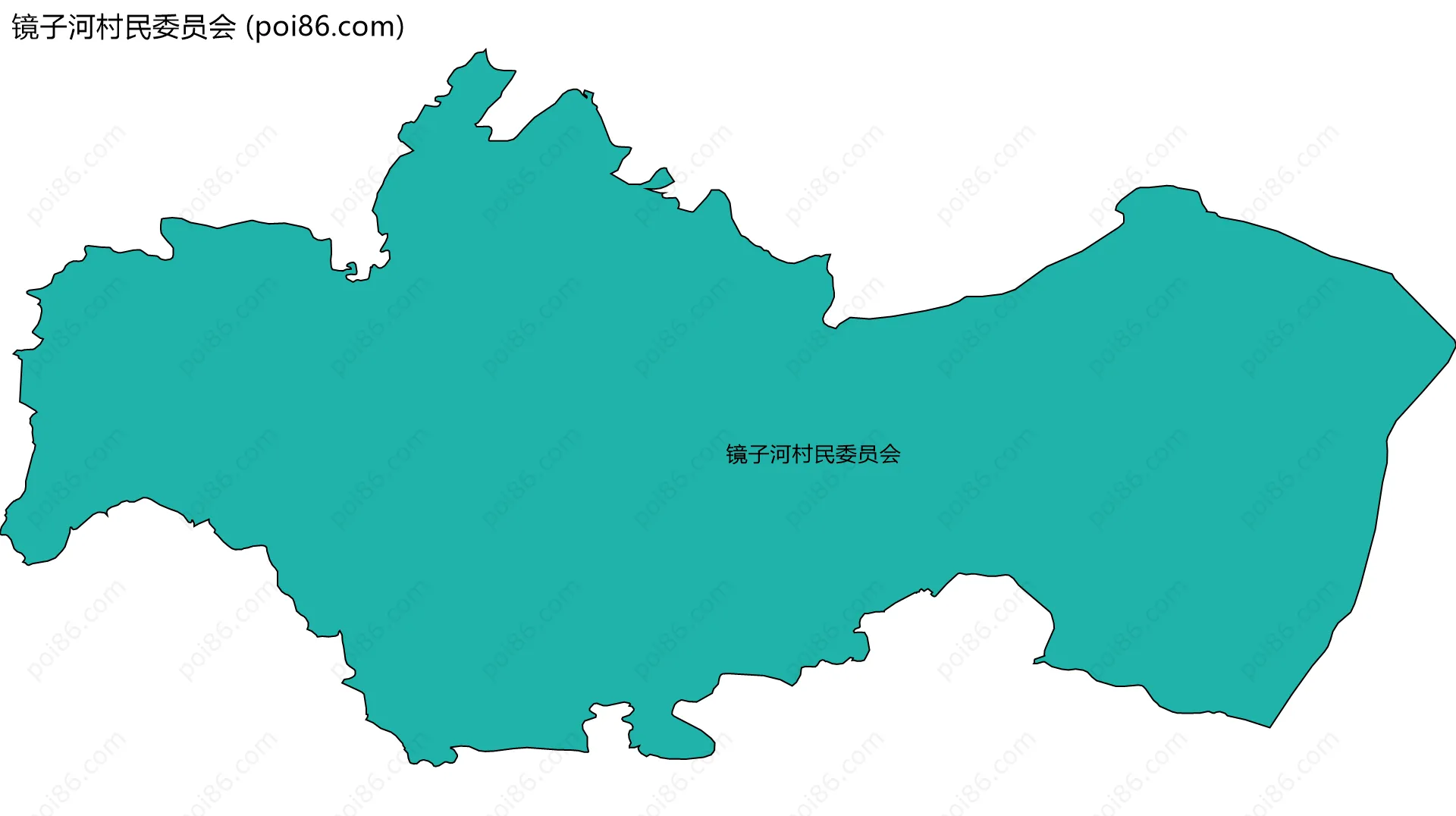 镜子河村民委员会边界地图