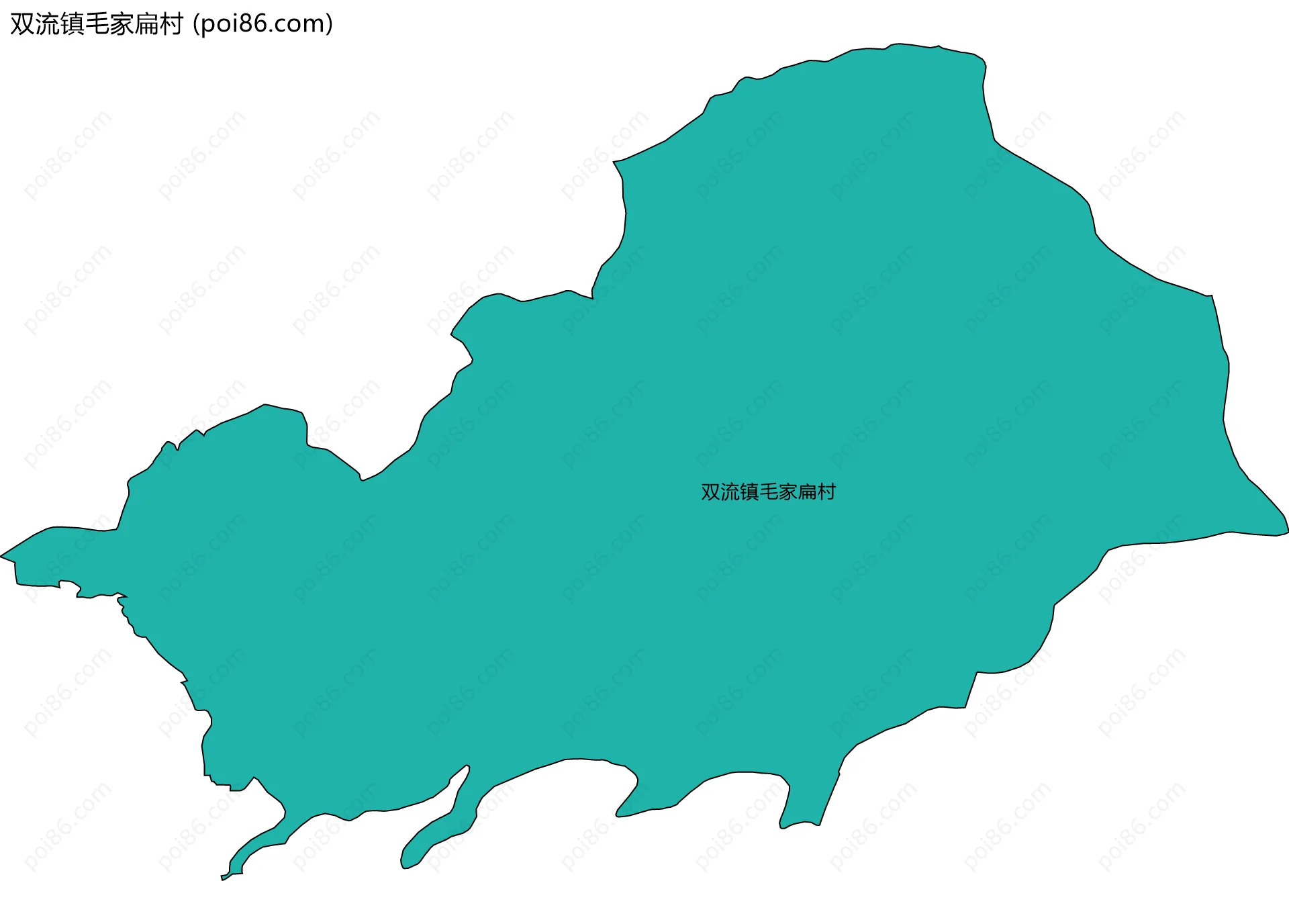 双流镇毛家扁村边界地图