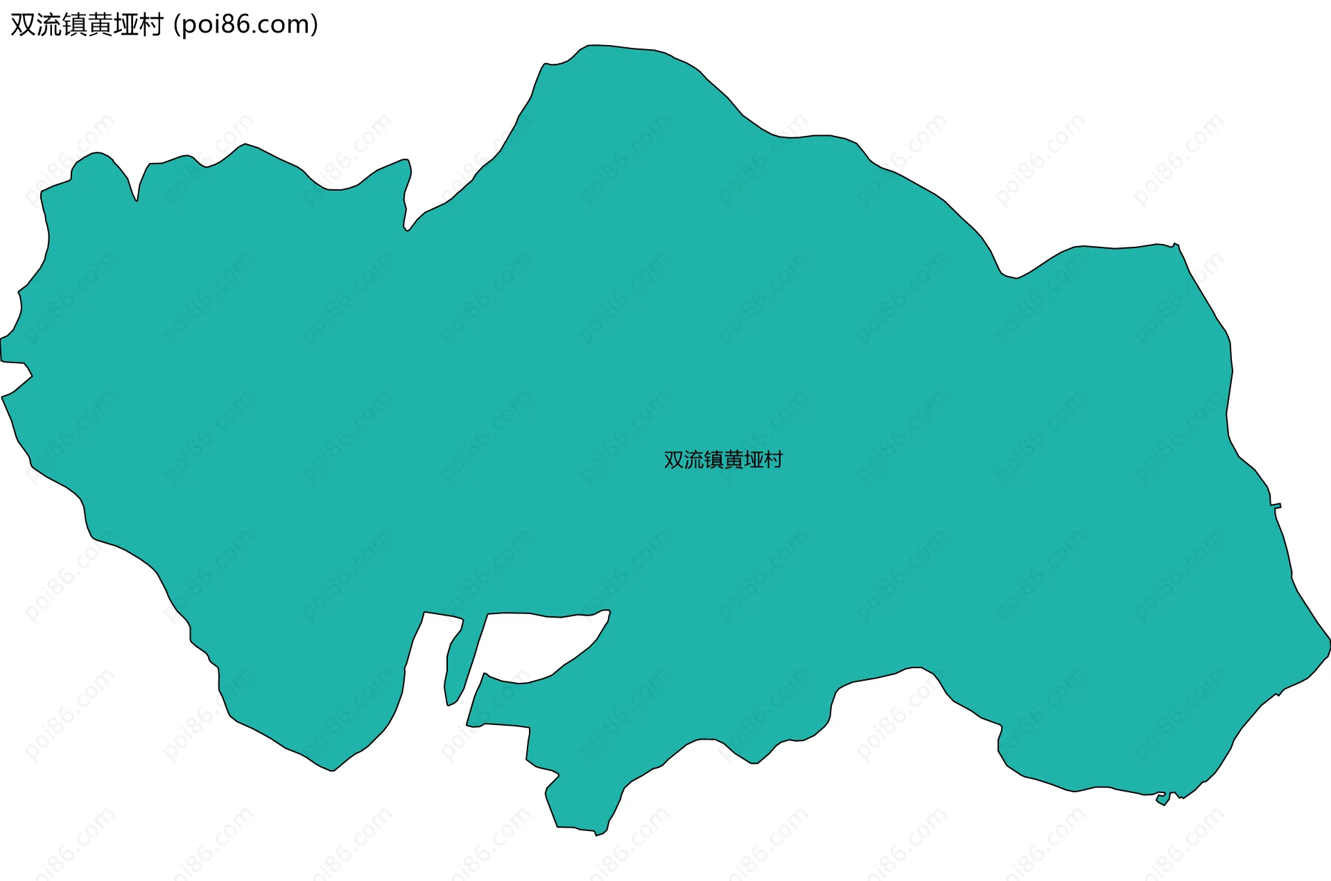 双流镇黄垭村边界地图
