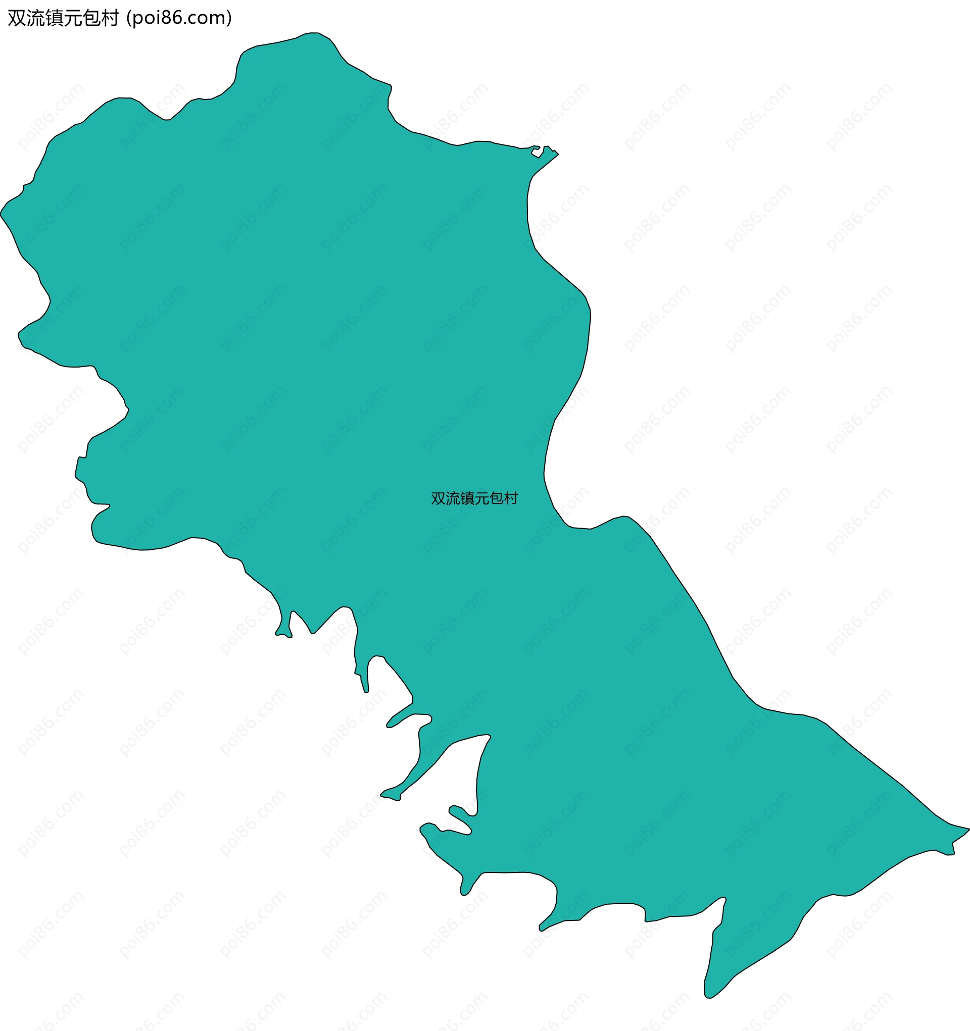 双流镇元包村边界地图