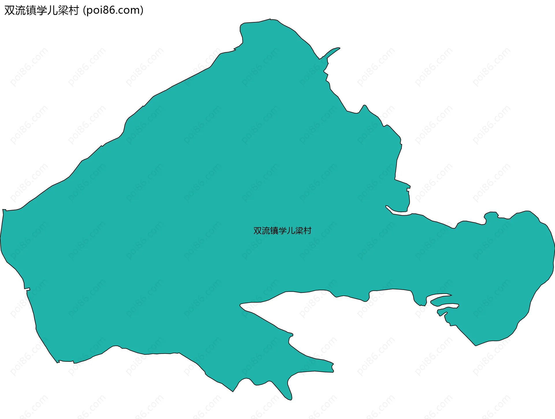 双流镇学儿梁村边界地图