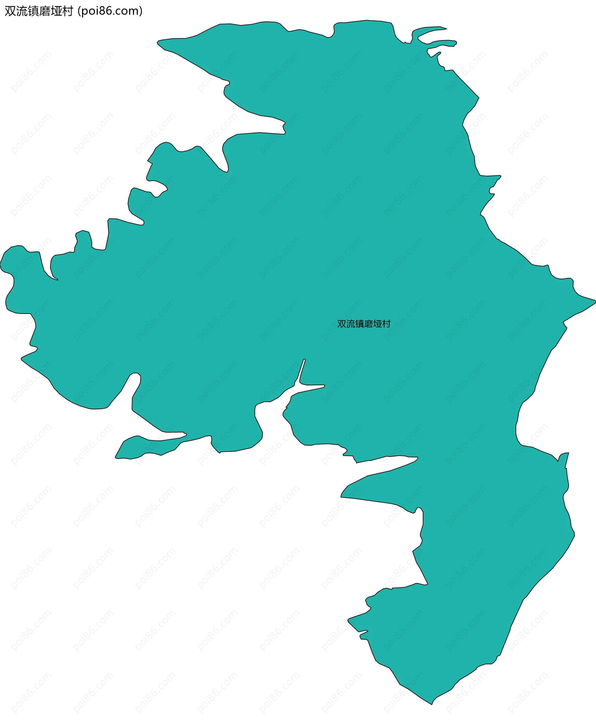 双流镇磨垭村边界地图