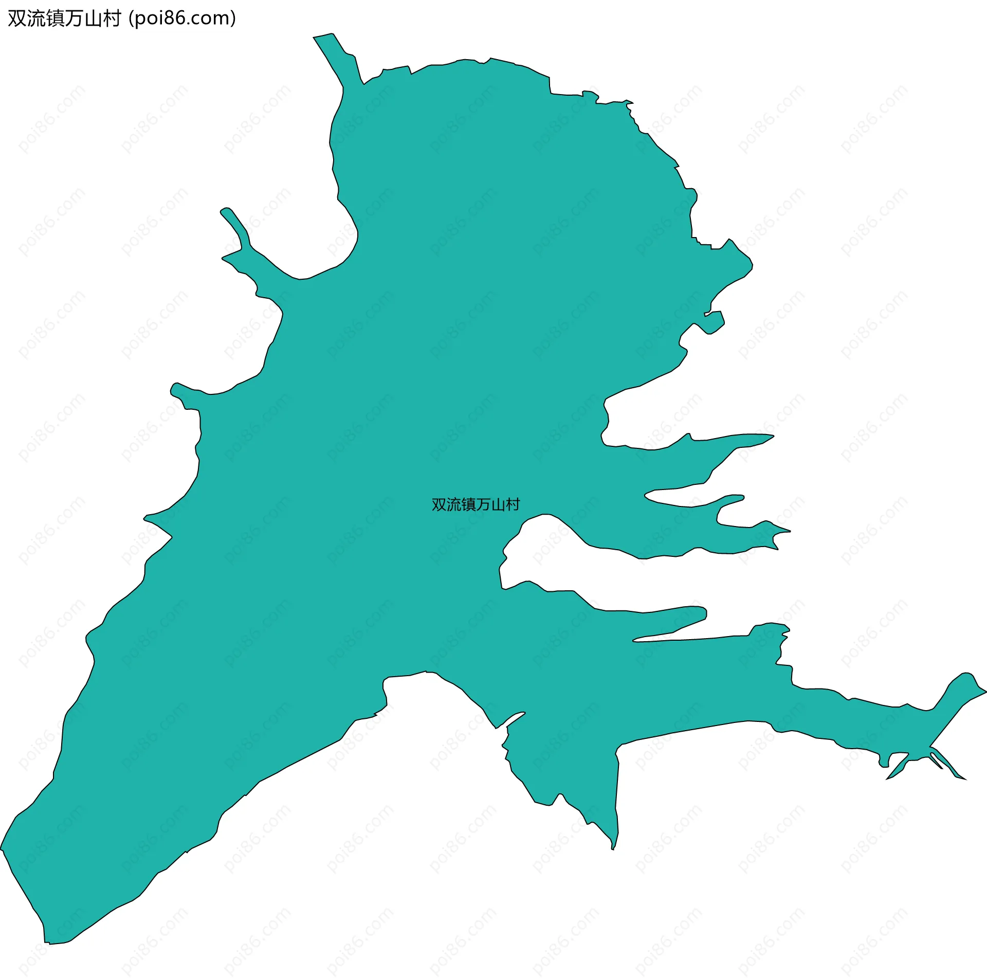 双流镇万山村边界地图