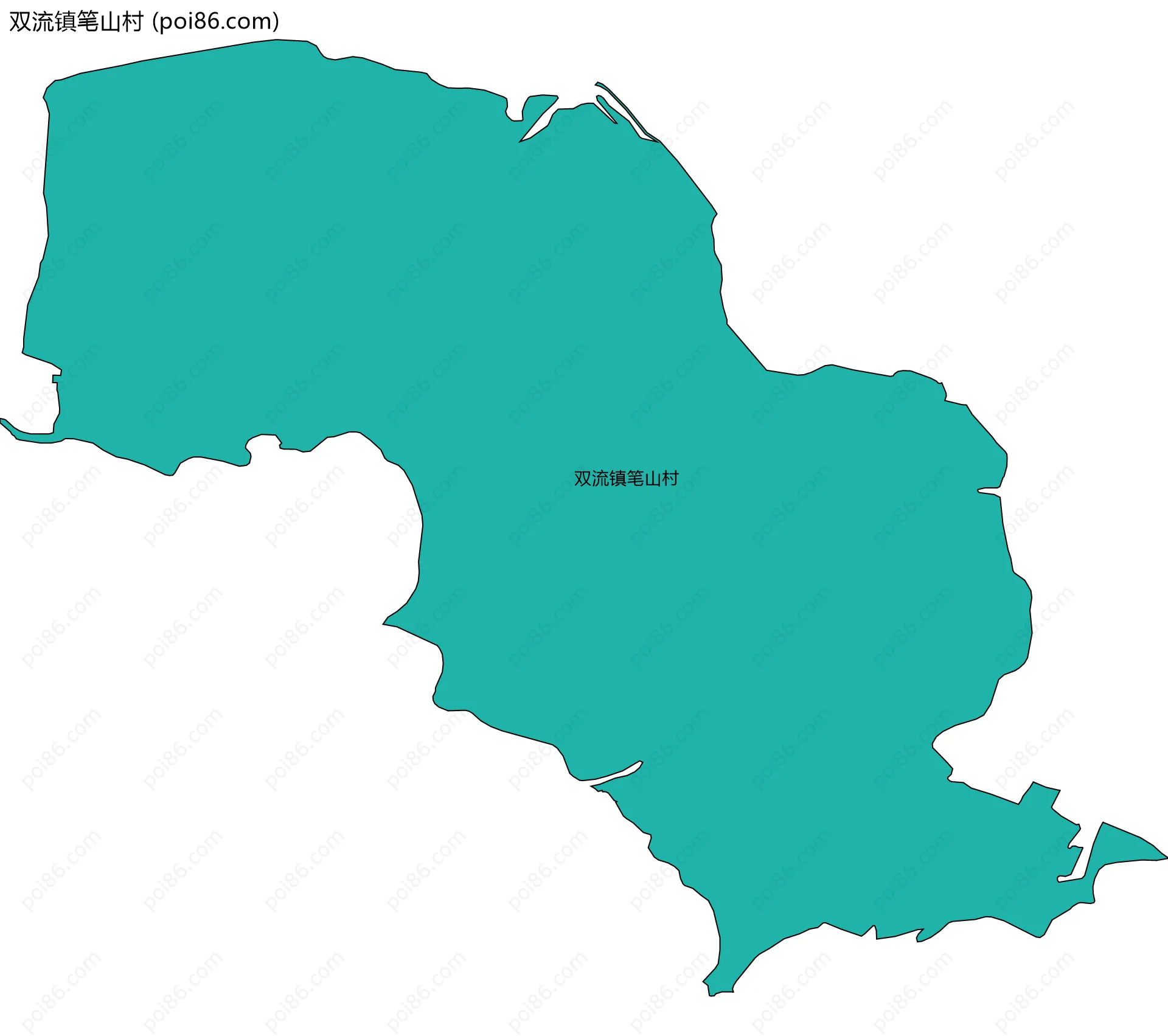 双流镇笔山村边界地图